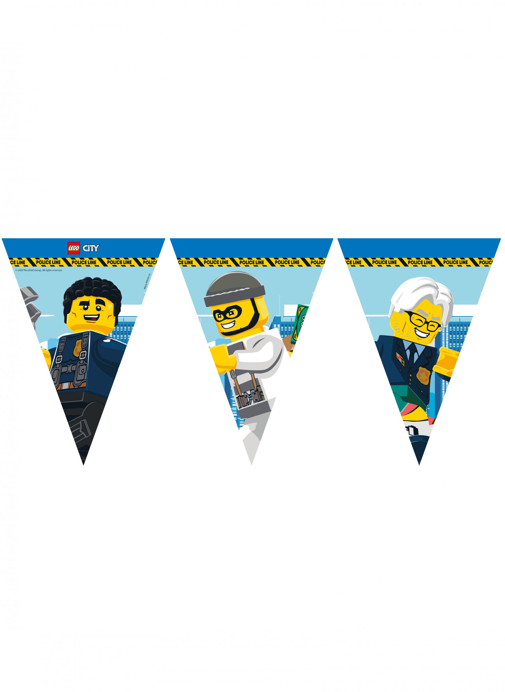 Guirlande fanions en papier FSC® Lego City 2,3 m