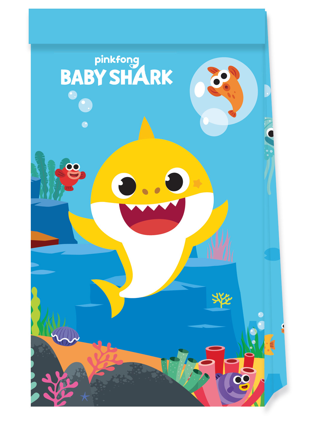 4 Petits sacs de fête en papier FSC® Baby Shark