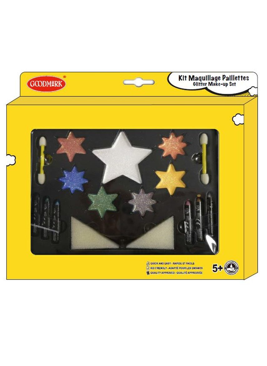 Kit maquillage paillettes étoiles avec accessoires