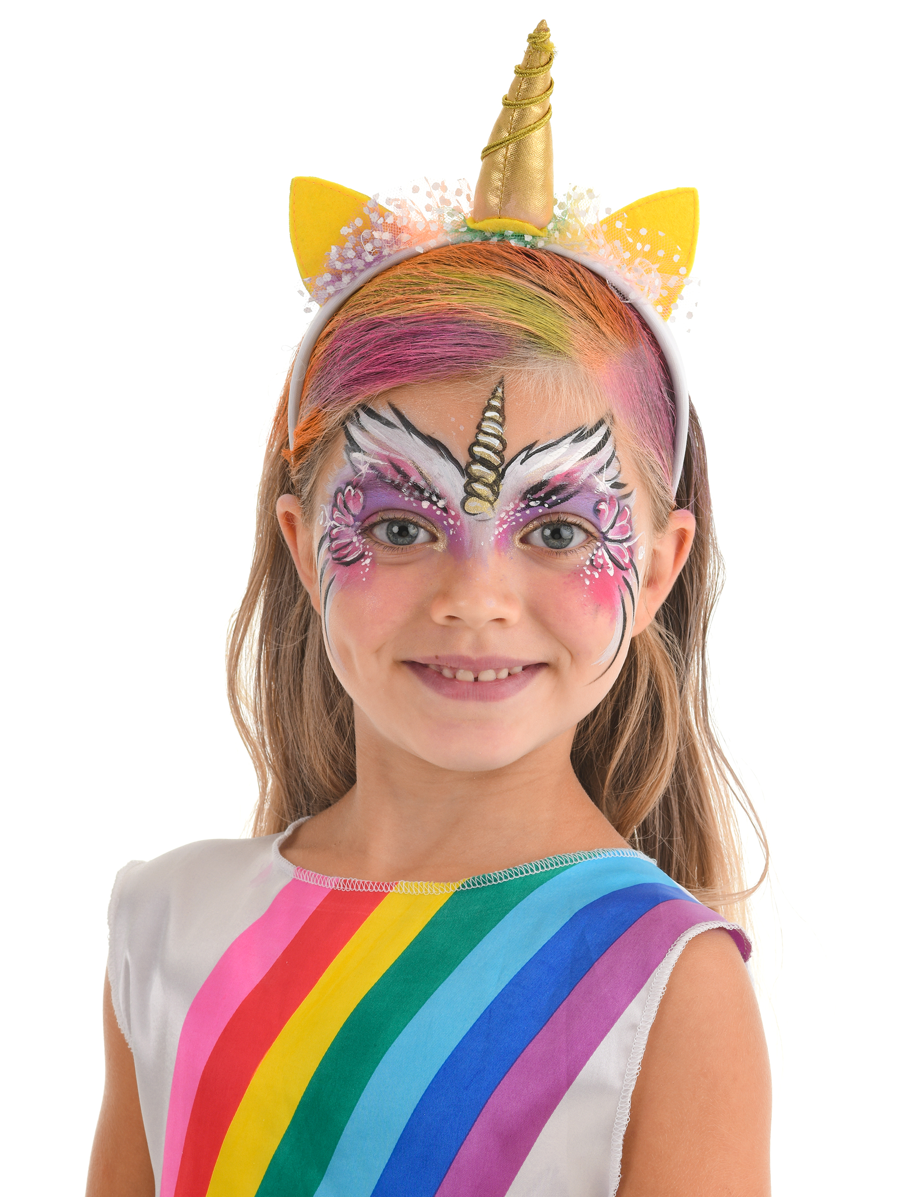 Kit maquillage licorne avec pinceau et éponge fille