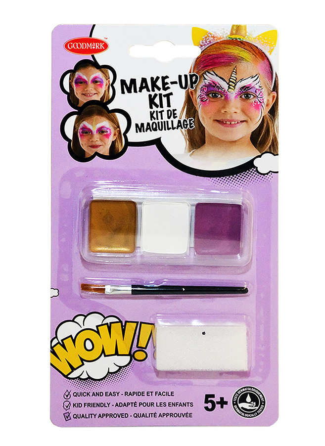 Kit maquillage licorne avec pinceau et éponge fille