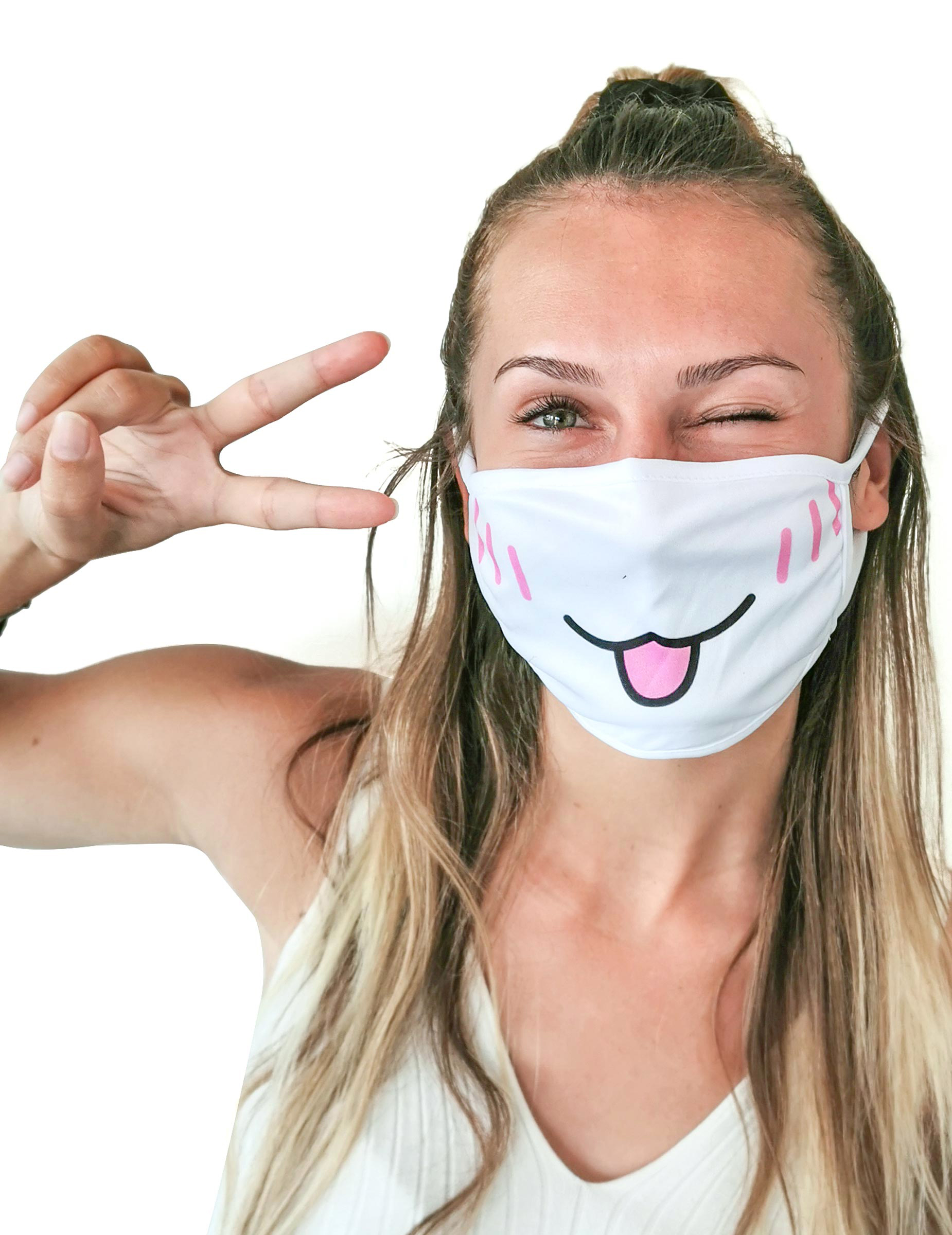 Masque cache nez imprimé chat adulte