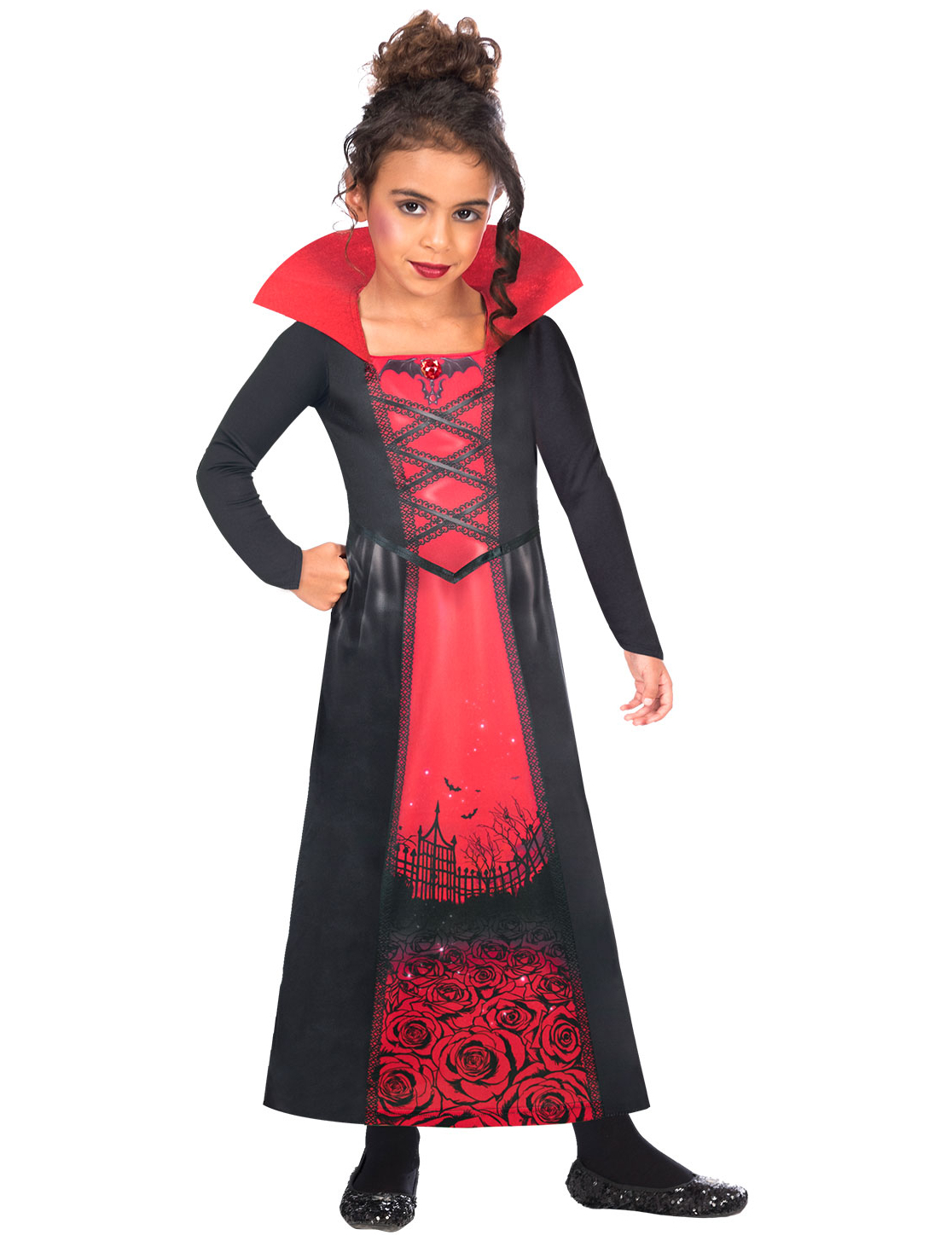 Déguisement vampire en tissu recyclé fille
