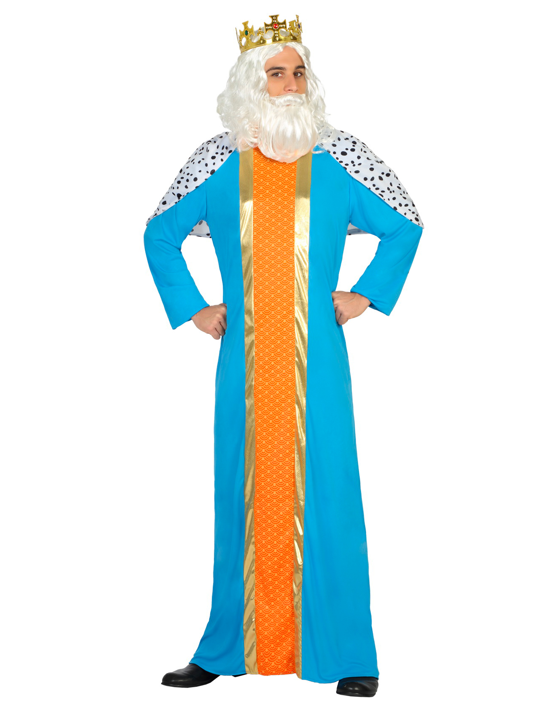 Déguisement roi mage basique bleu adulte