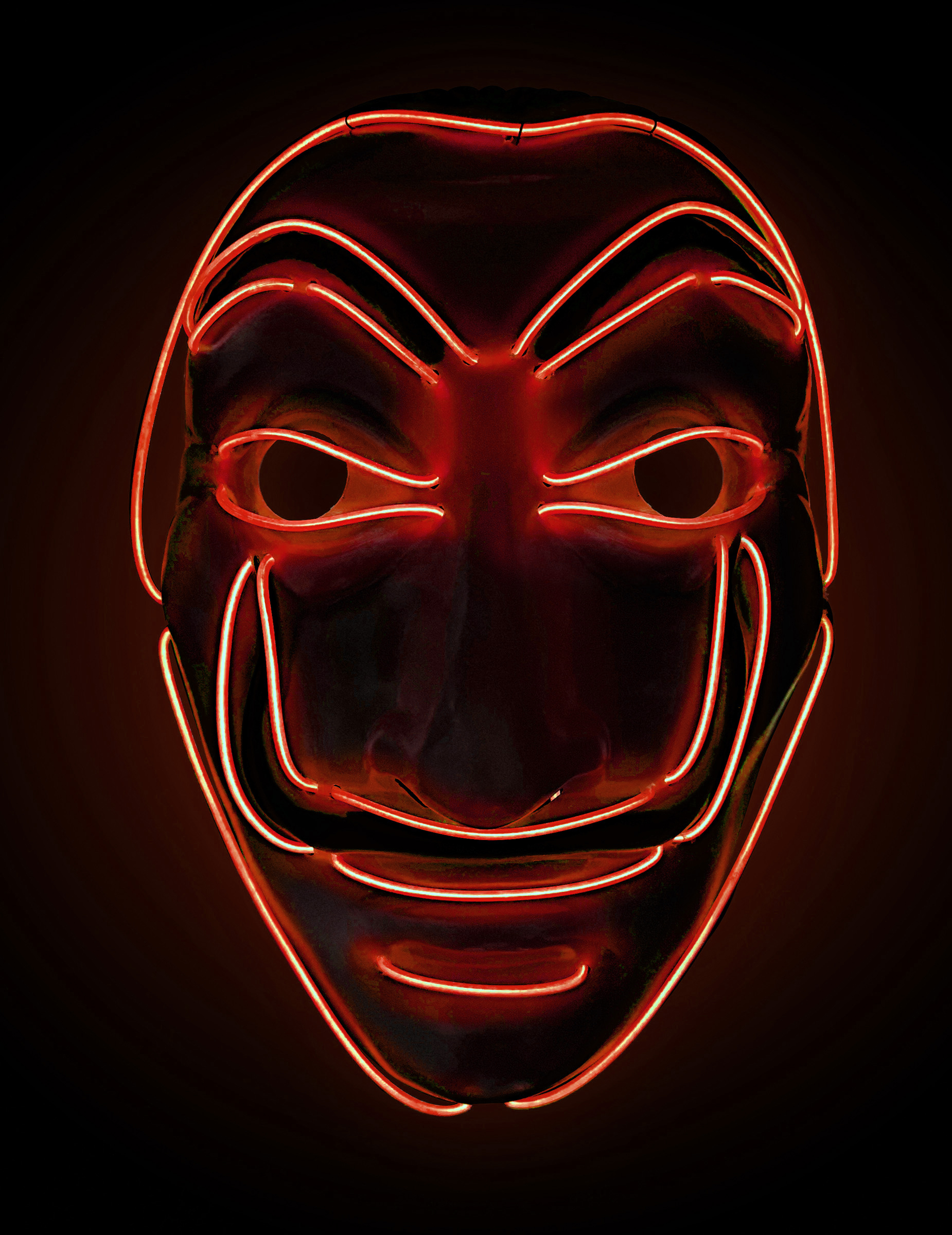 Masque voleur LED rouge adulte