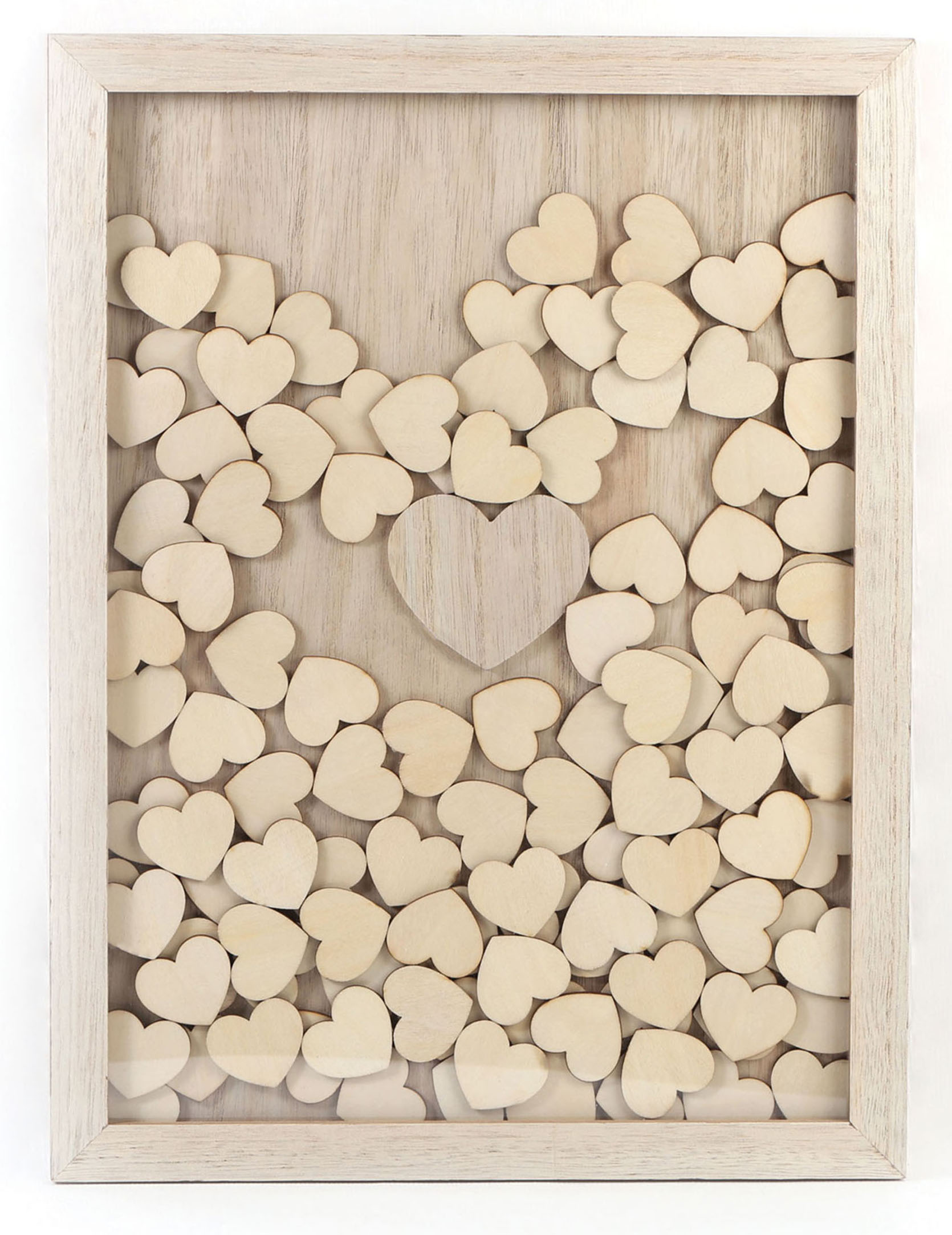 Livre d'or cadre en bois 30 x 42 cm 100 c urs