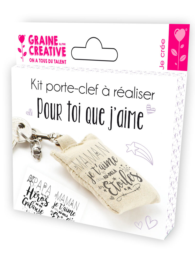 Kit porte-clef à réaliser Papa Maman