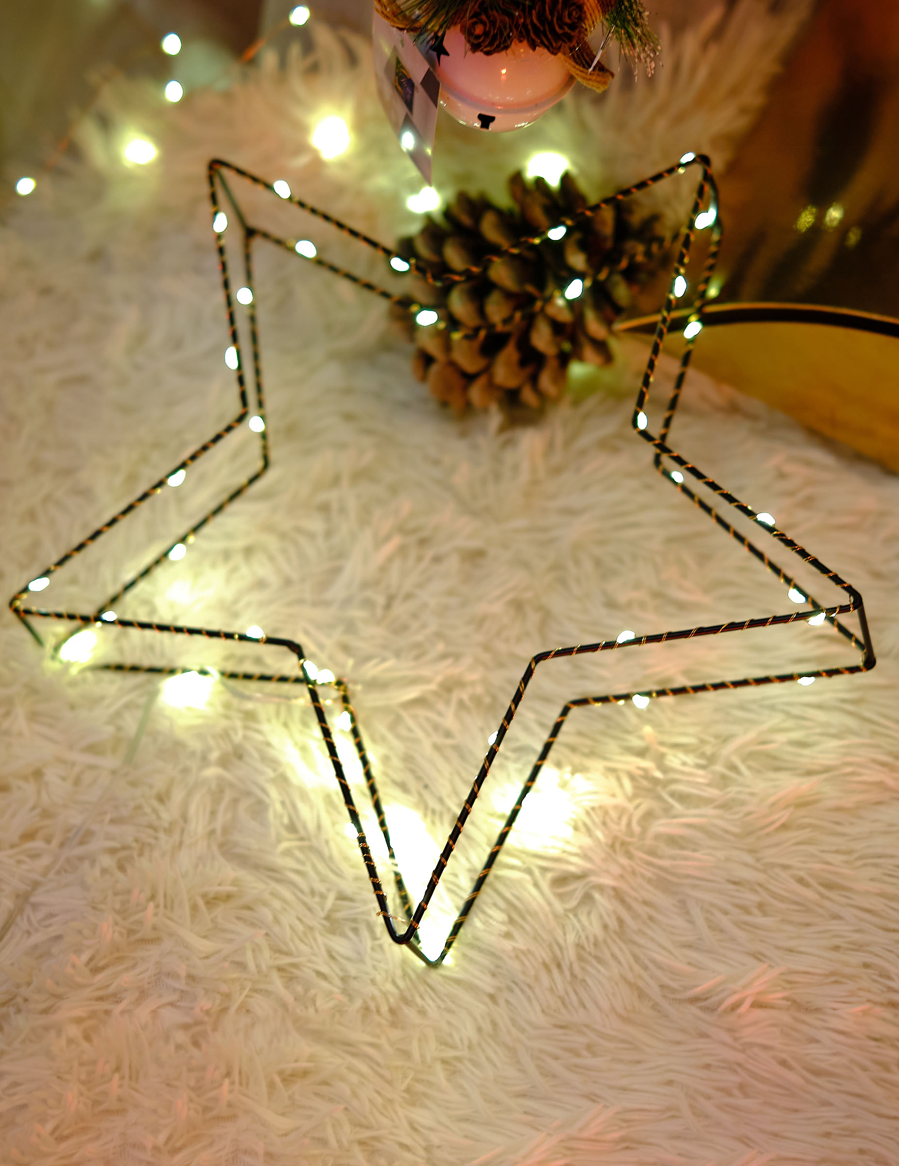 Décoration lumineuse étoile 30 cm