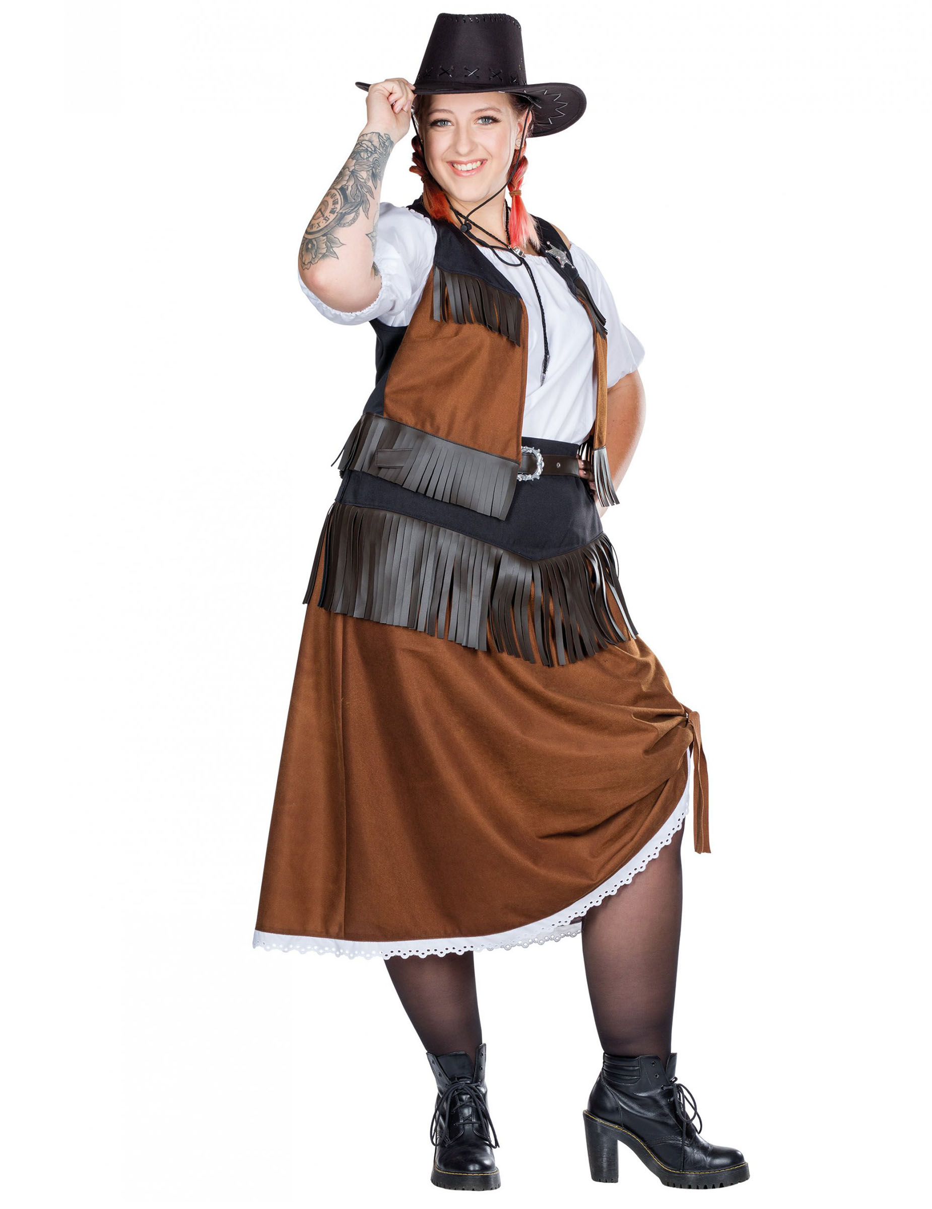 Déguisement robe de cowgirl grande taille femme