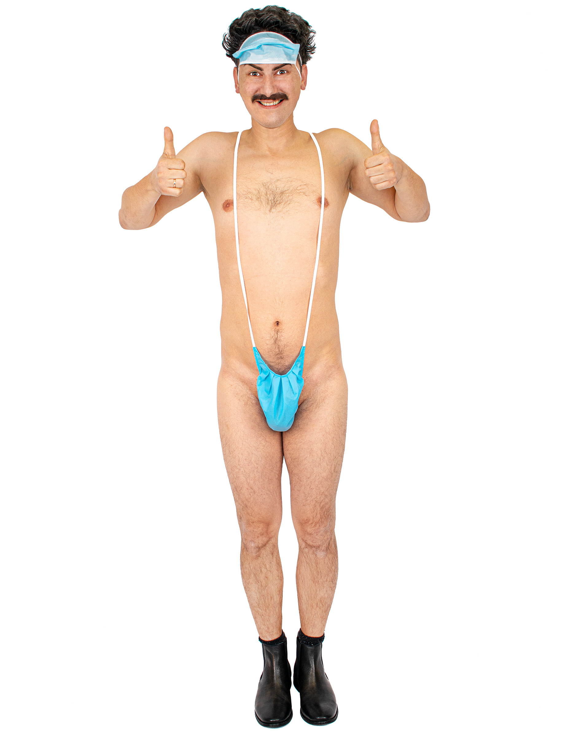 Mankini bleu homme
