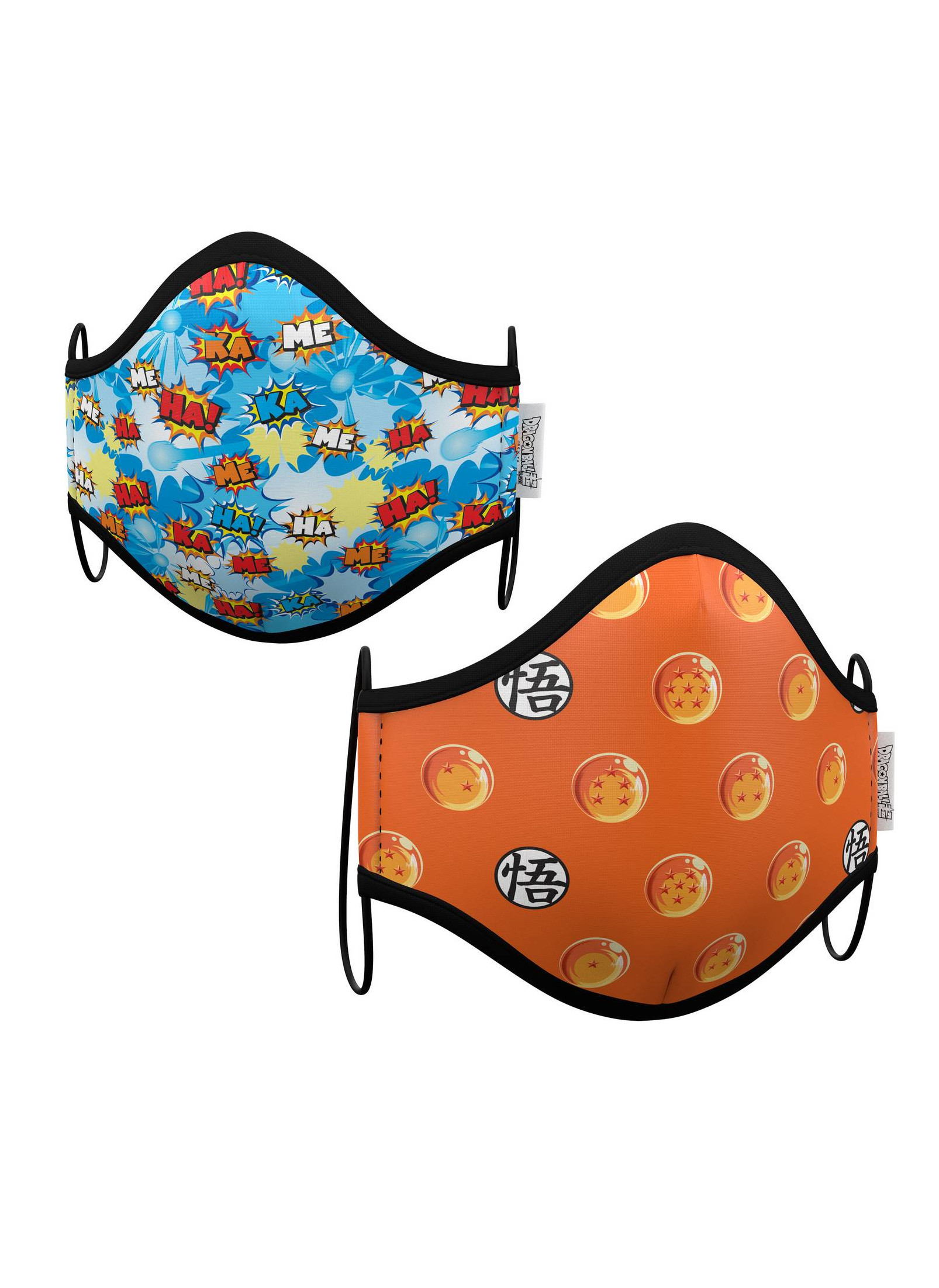 Boîte de 2 masques de protection enfant réutilisables Dragon Ball