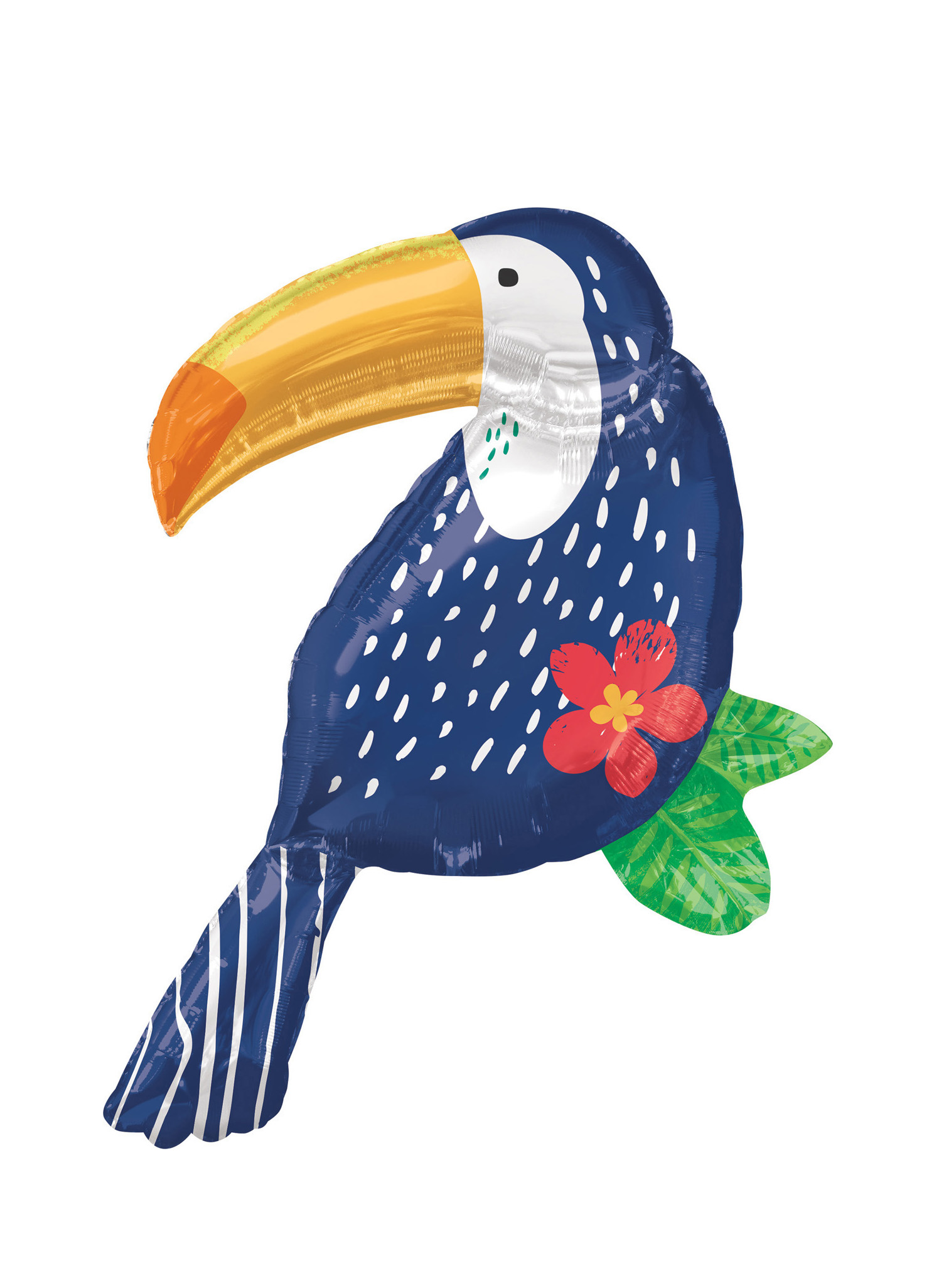 Ballon géant en aluminium toucan tropical 93 cm