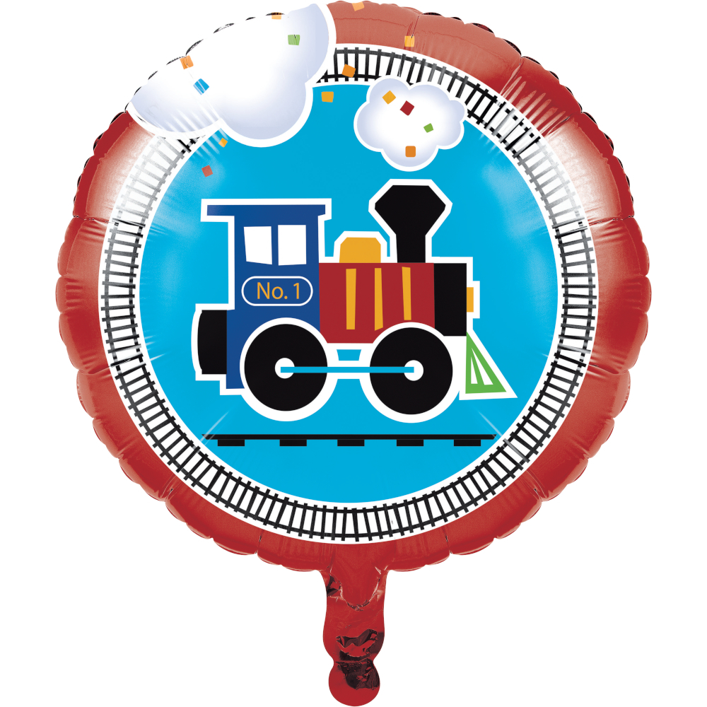 Ballon en aluminium petit train 45 cm