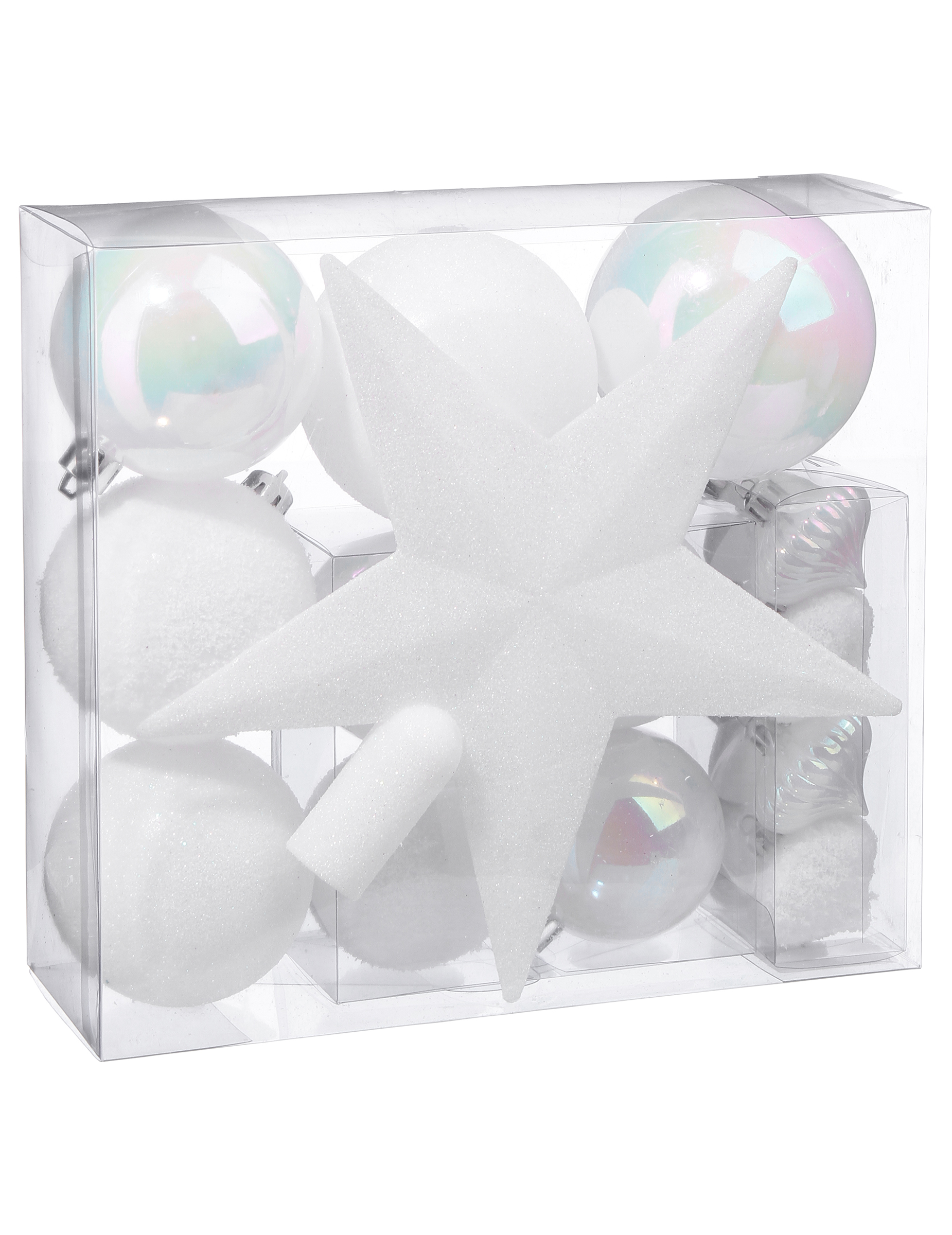 Kit décorations de sapin blanc 18 pièces