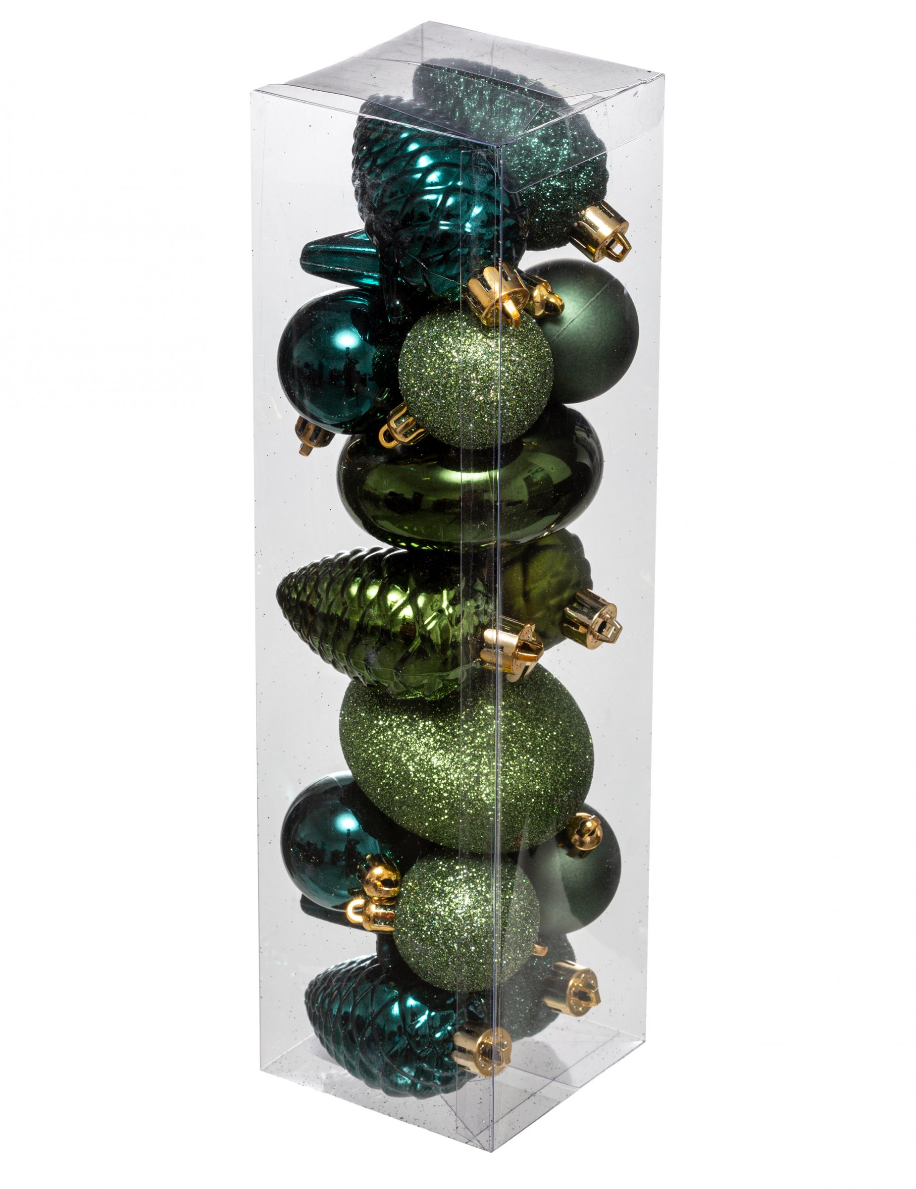Kit décorations de sapin bleu vert 18 pièces