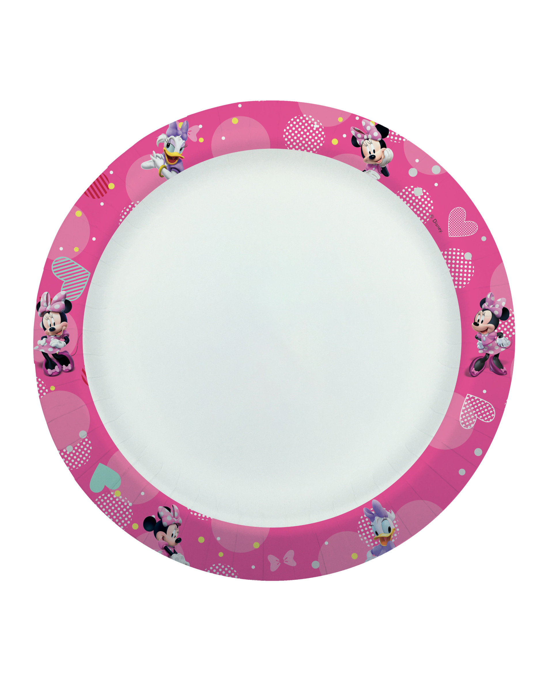 8 Assiettes en carton home compostable Minnie et Daisy 24 cm