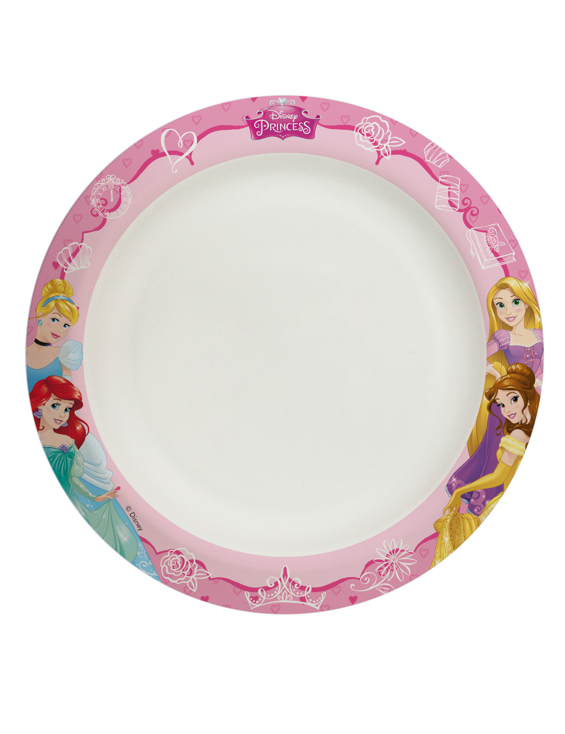 8 Assiettes en carton home compostable Dreaming Princess 24 cm