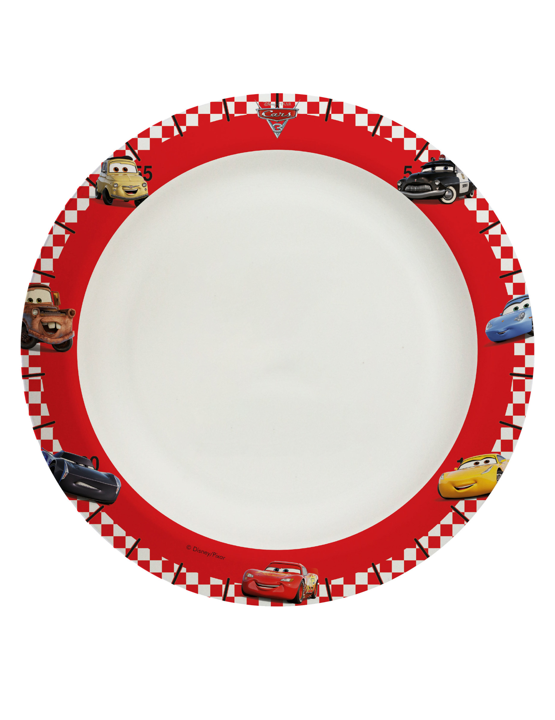 8 Assiettes en carton home compostable Cars 3 24 cm