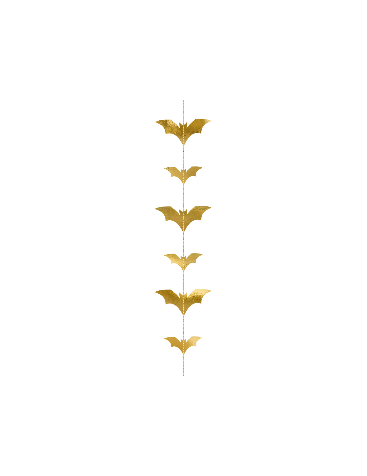 Guirlande chauve-souris dorée métallisée 150 x 11 cm