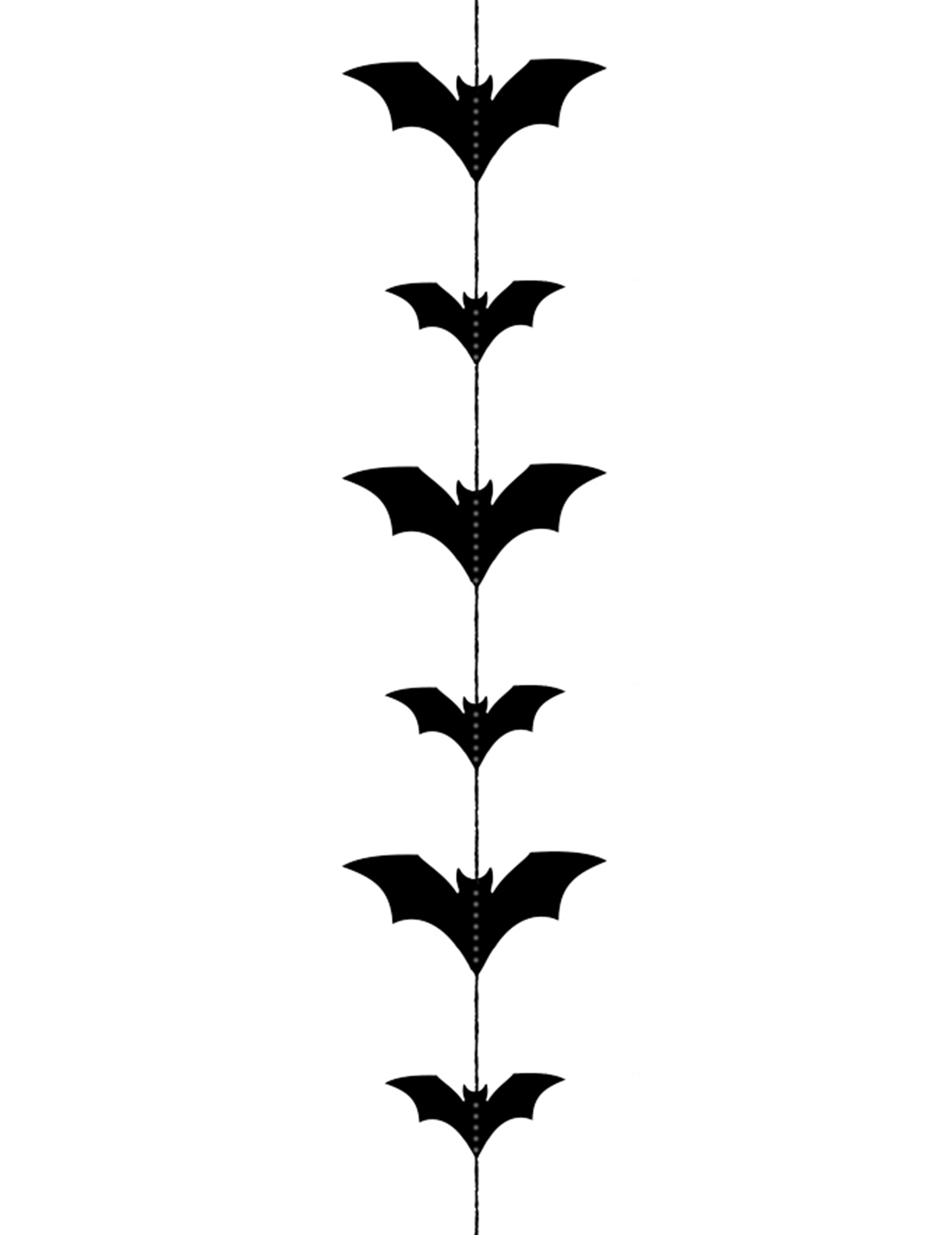 Guirlande chauve-souris noire 150 x11 cm
