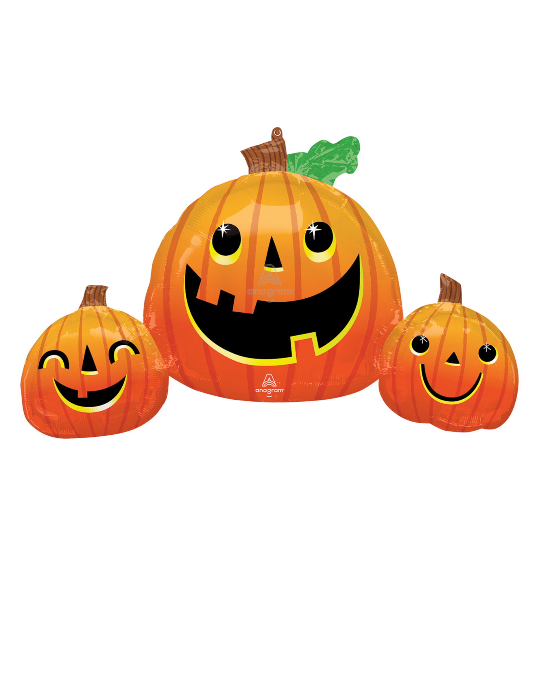 Ballon aluminium citrouilles d'Halloween 88 x 55 cm