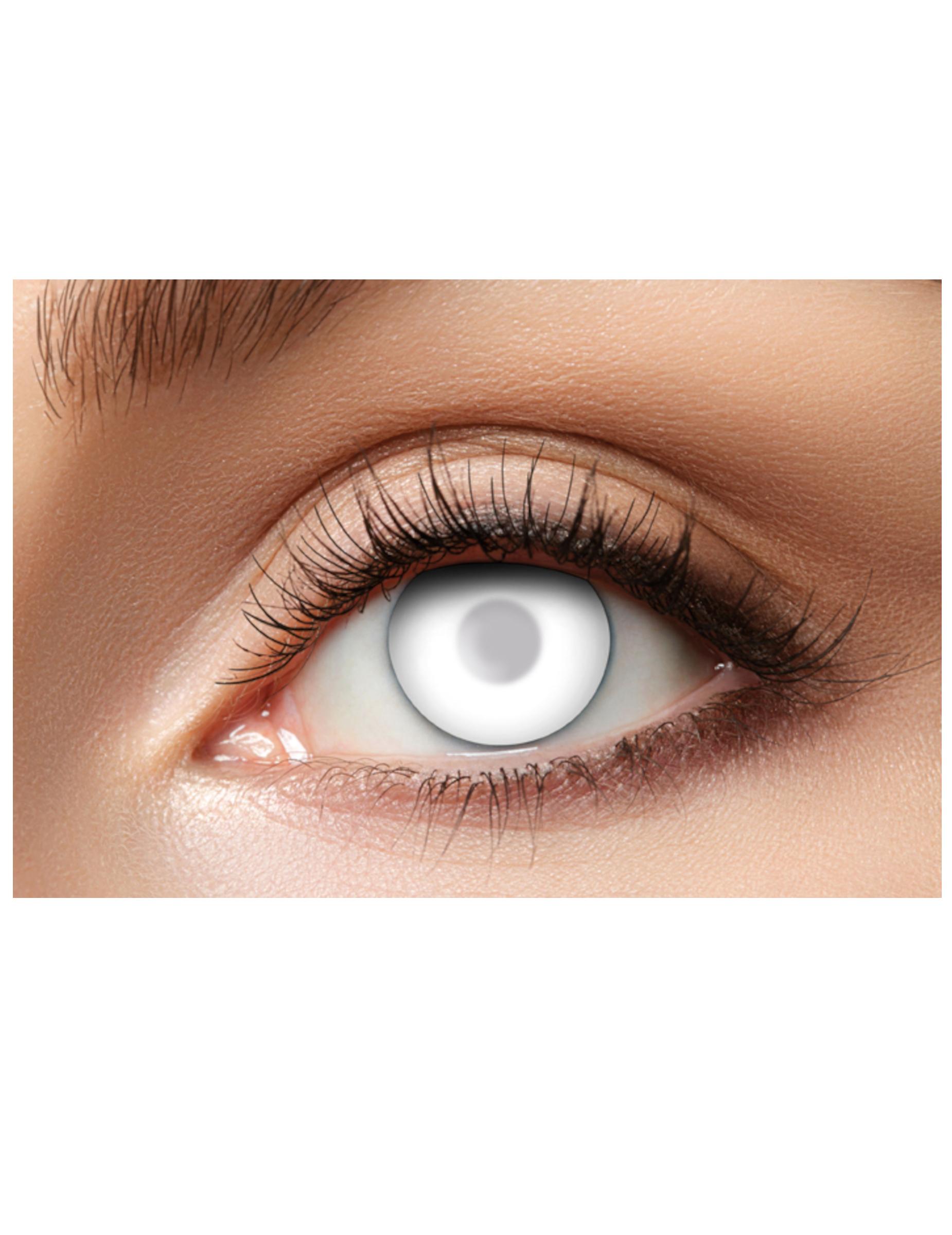 Lentilles de zombie blanches semi opaques 3 mois