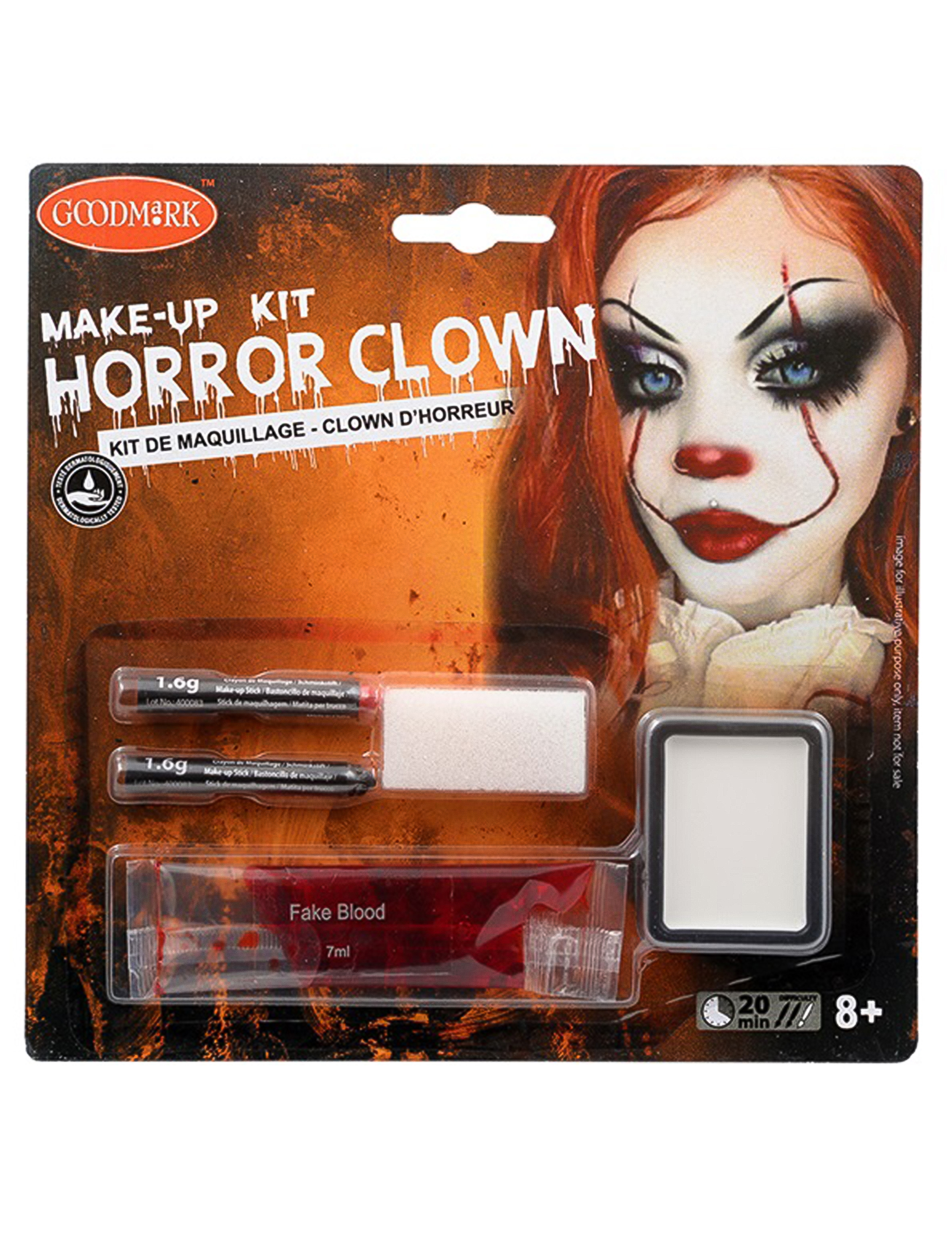 Kit maquillage clown de l'horreur adulte