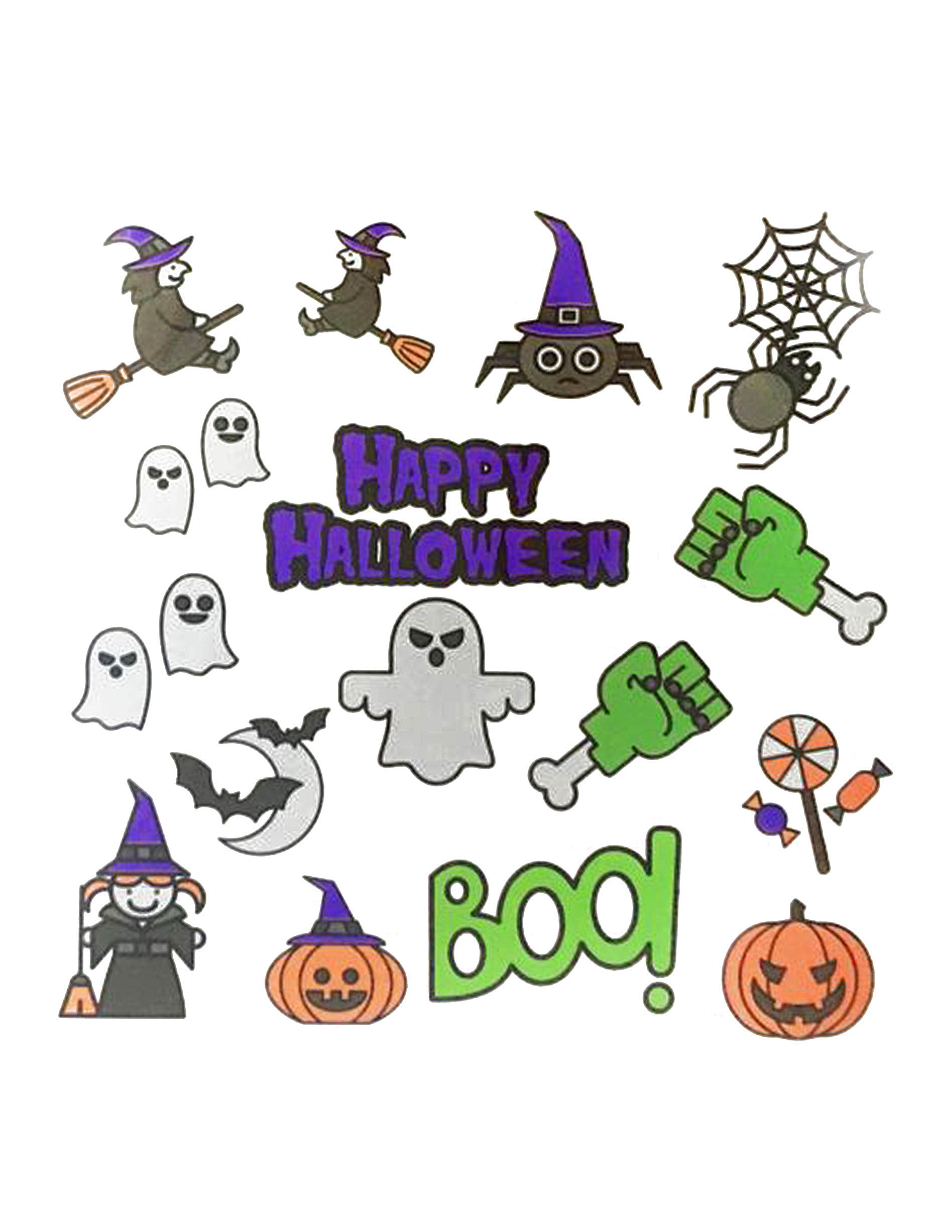 Faux tatouage happy halloween enfant