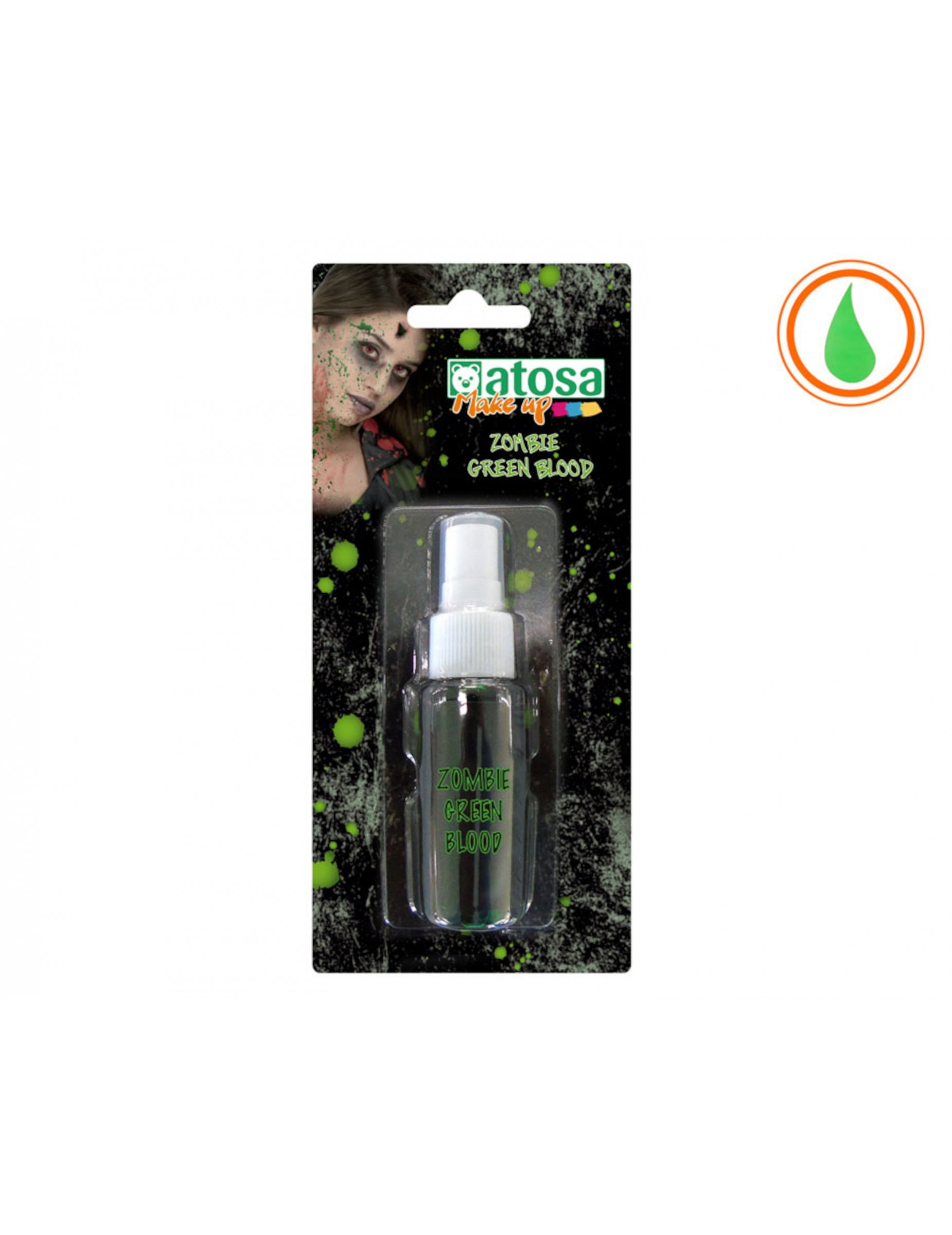 Flacon spray faux sang vert 30ml