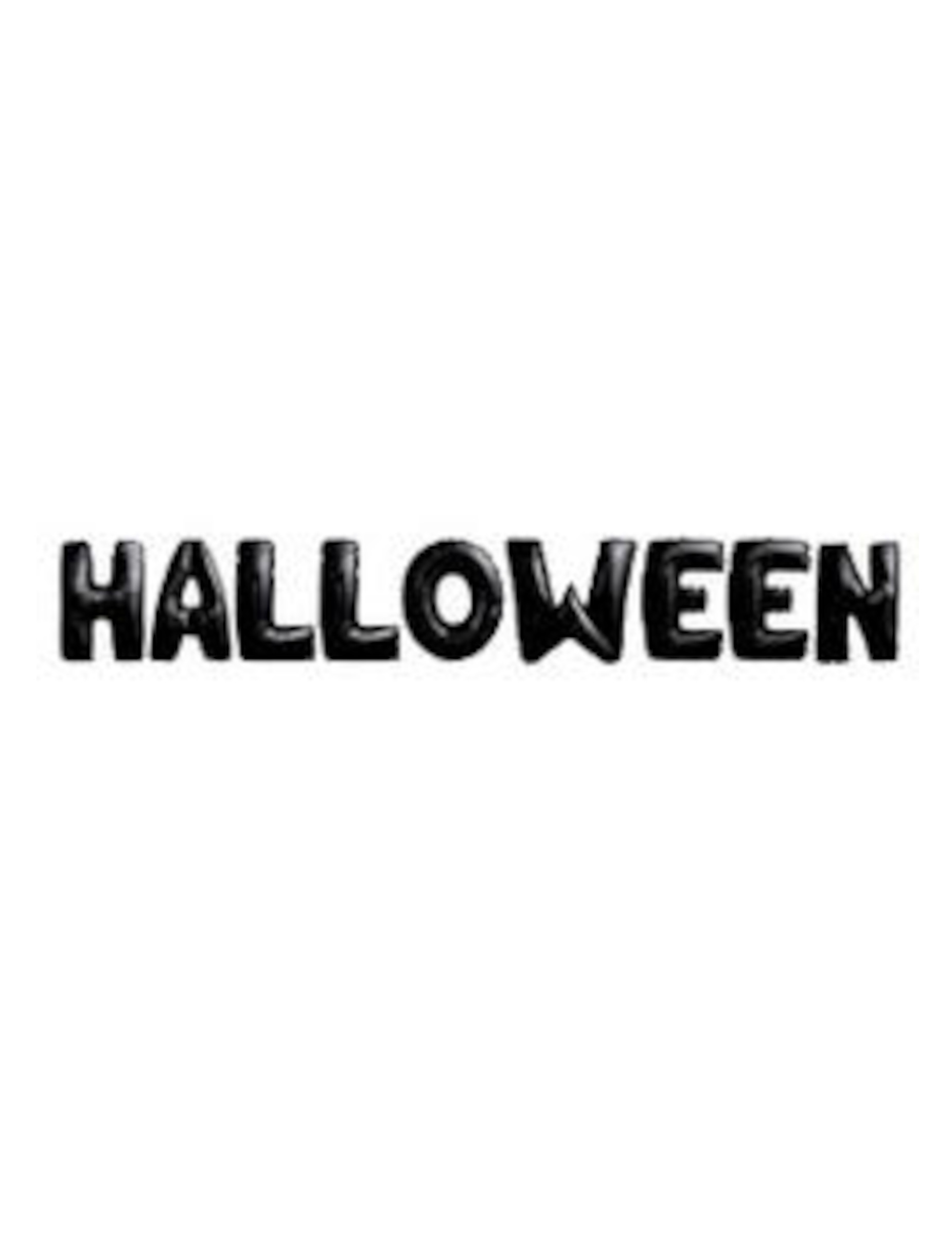 Guirlande ballons aluminium Halloween lettres noires 40 cm