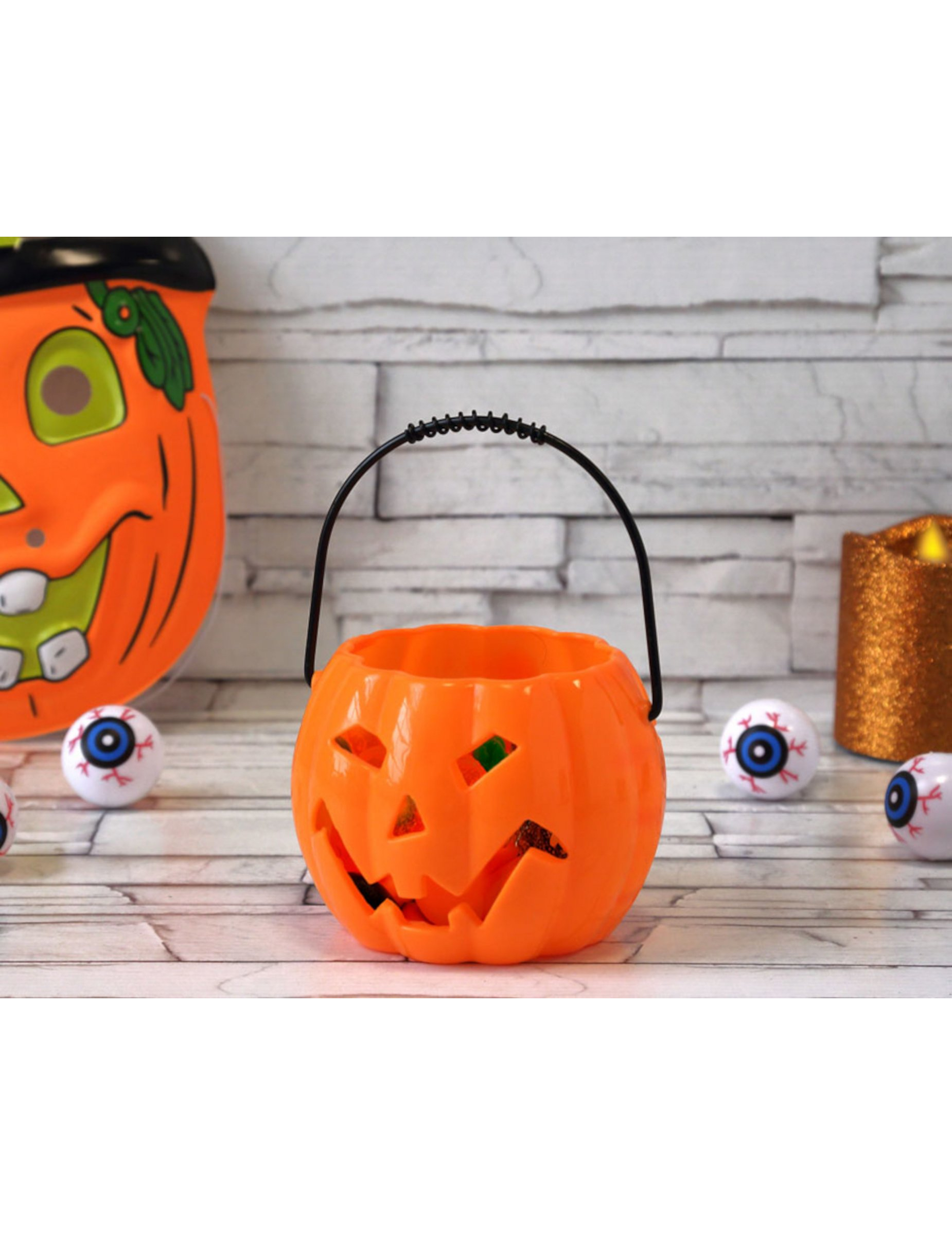 Citrouille Halloween lumineuse 10 cm