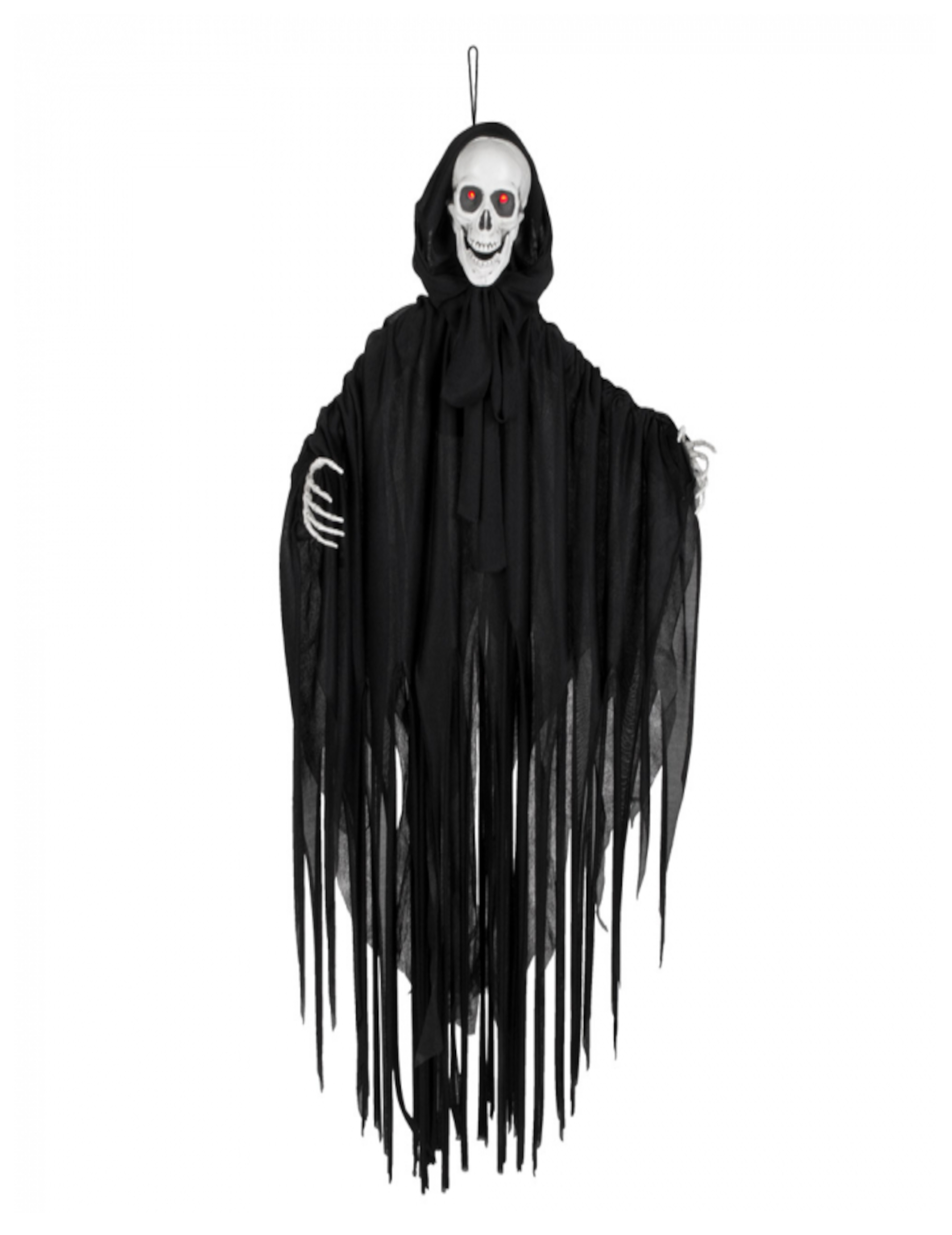 Squelette d'Halloween lumineux, sonore et animé 90 cm