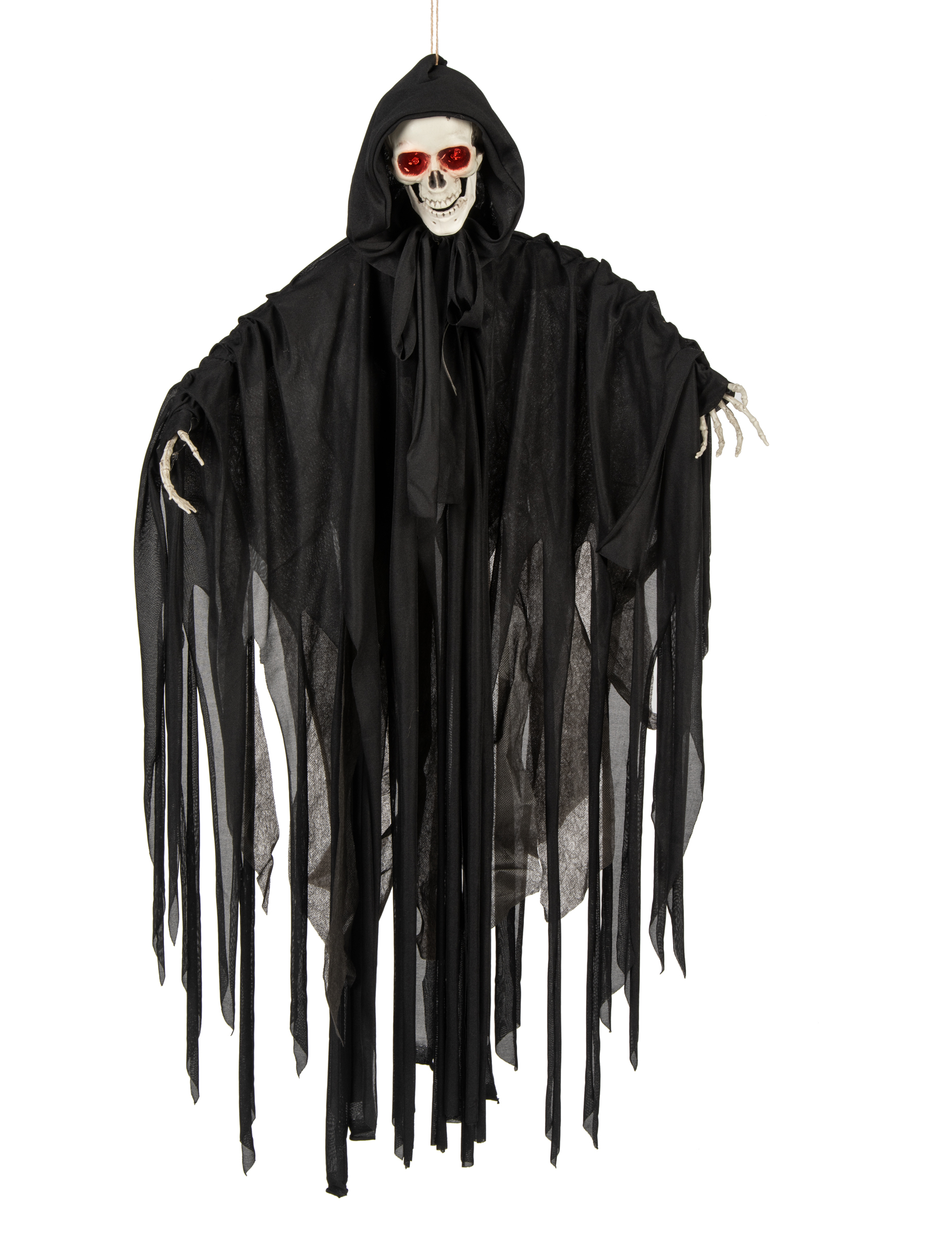 Squelette d'Halloween lumineux, sonore et animé 90 cm