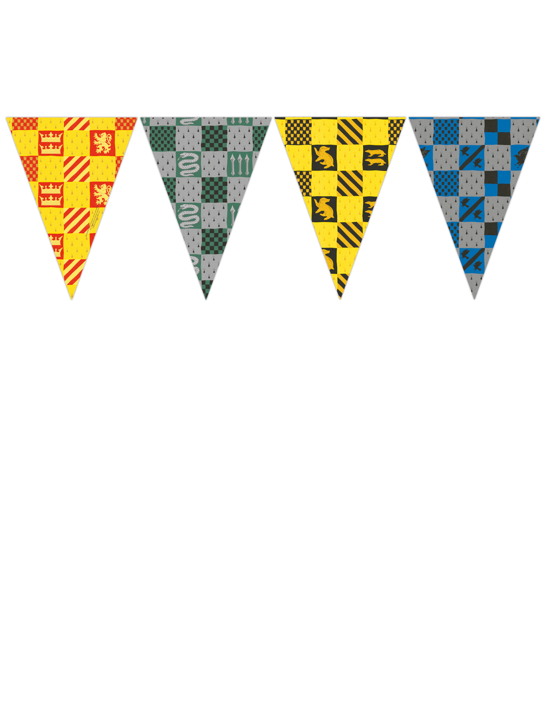 Guirlande fanions en papier Poudlard Harry Potter 2 m