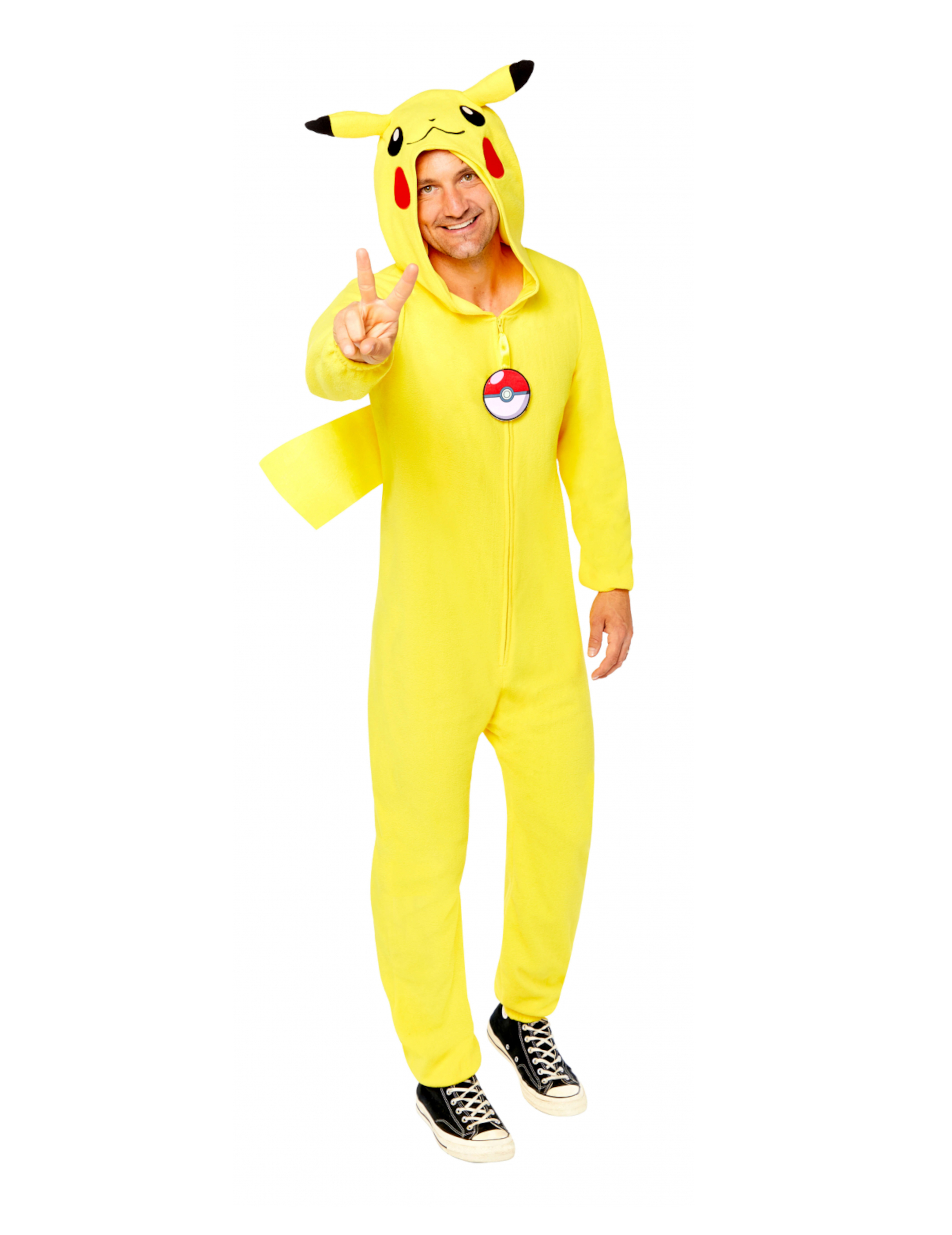 Déguisement combinaison Pikachu Pokémon adulte