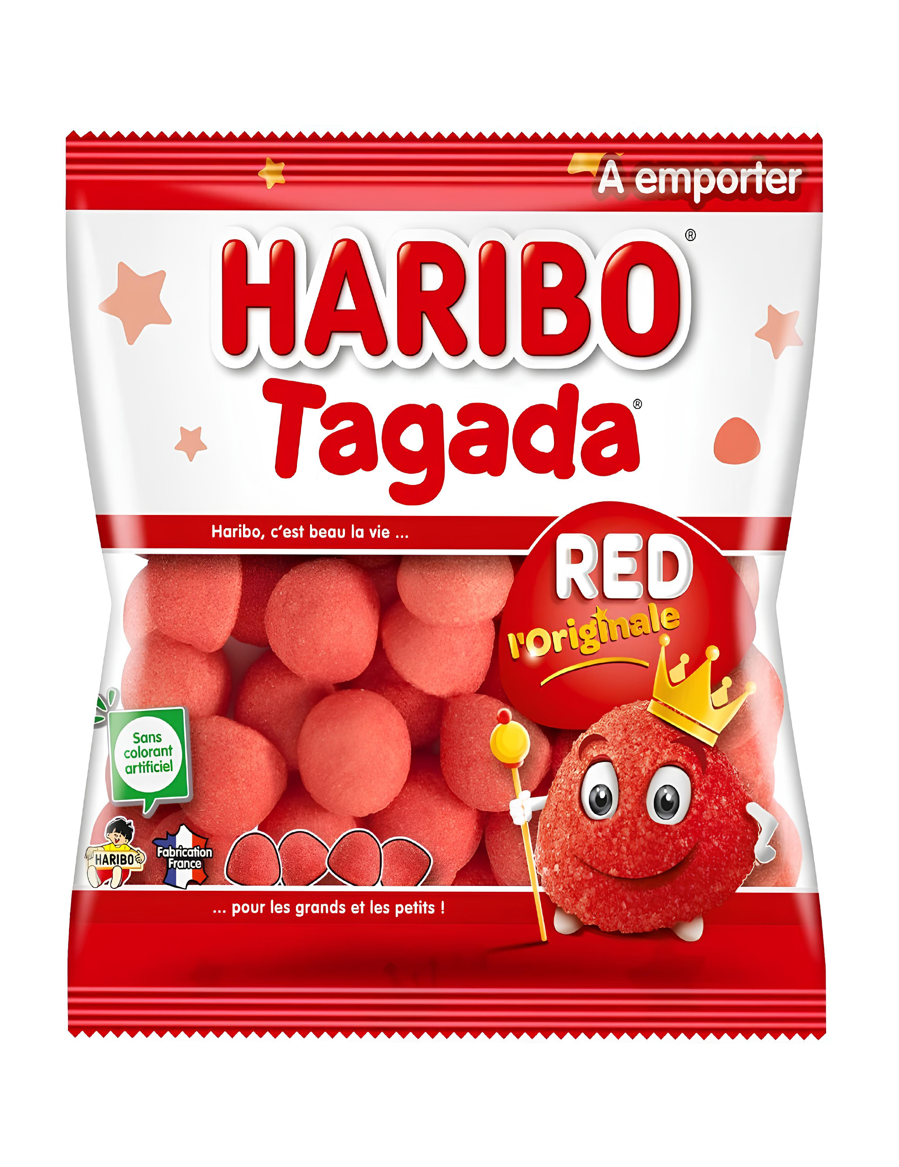 Sachet bonbons Haribo fraises Tagada - 120 gr
