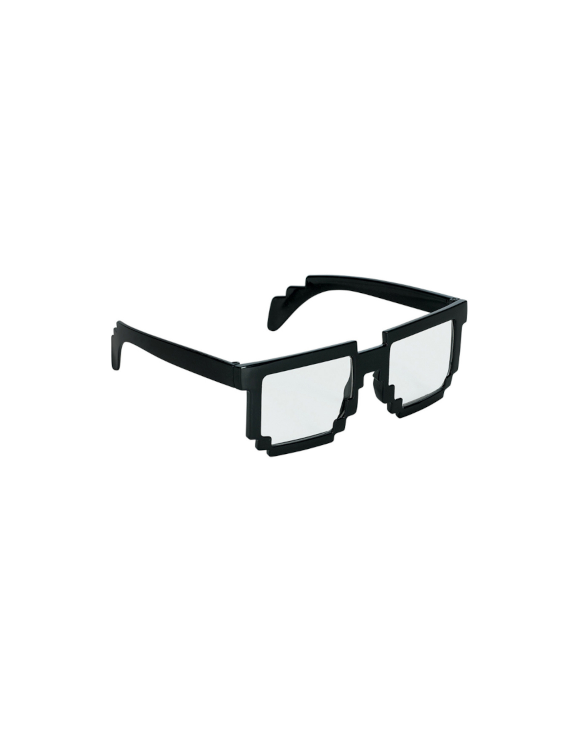 Lunettes noires geek pixellisées adulte