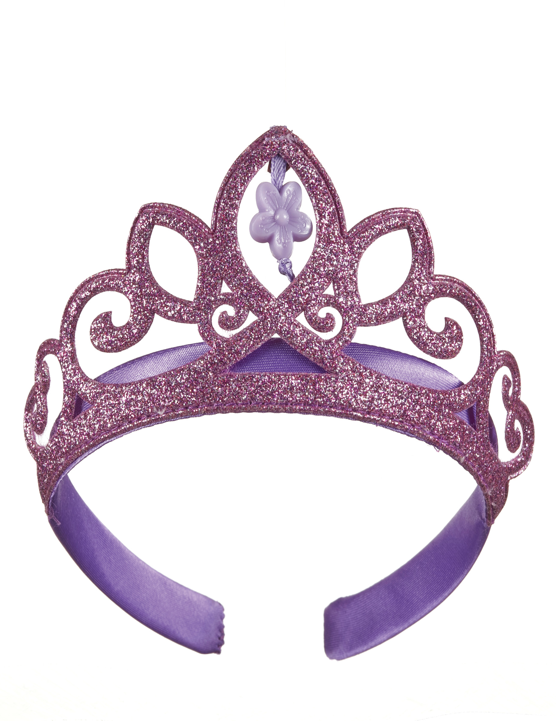 Tiare violette à paillettes Raiponce enfant