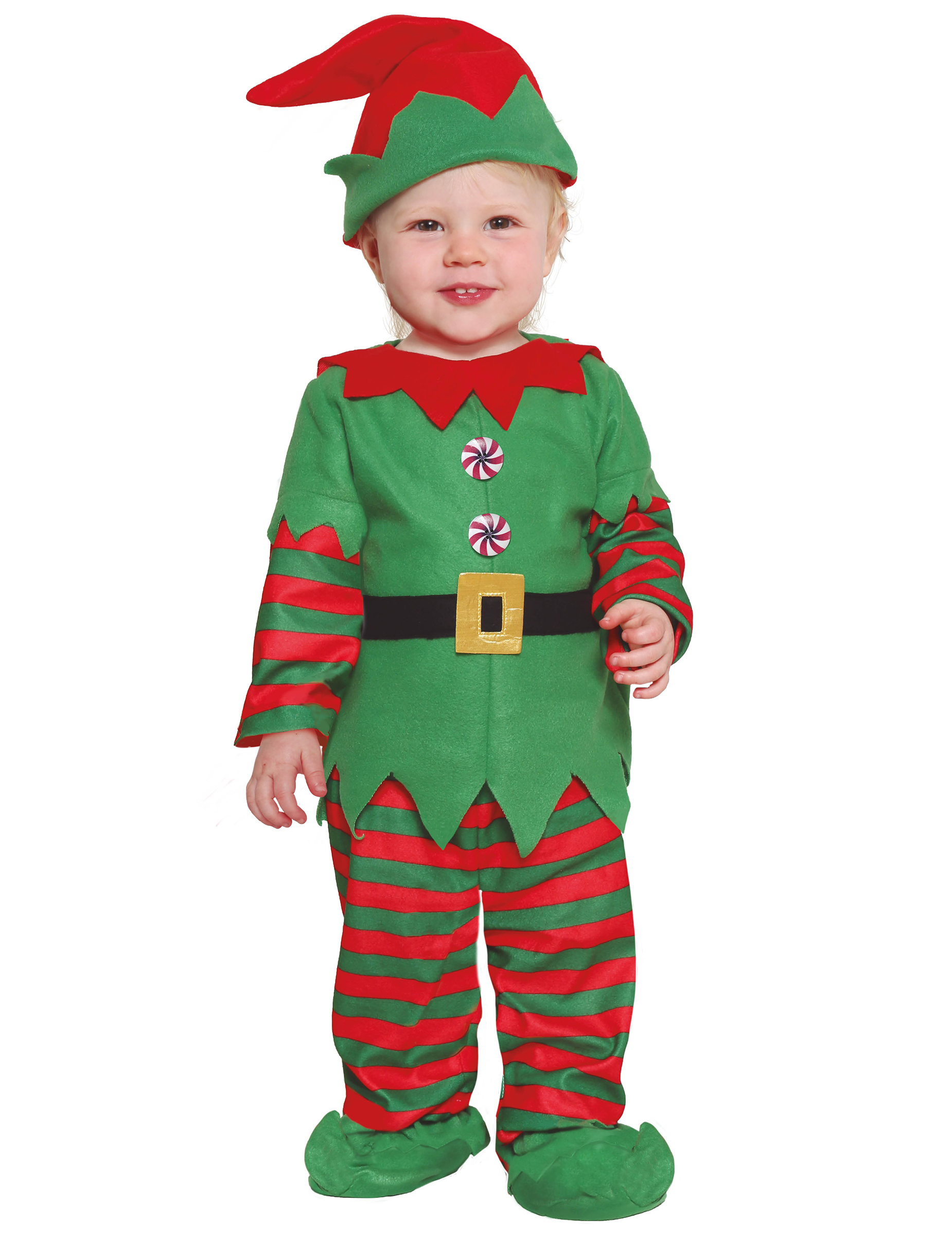 Déguisement elfe de Noël vert bébé