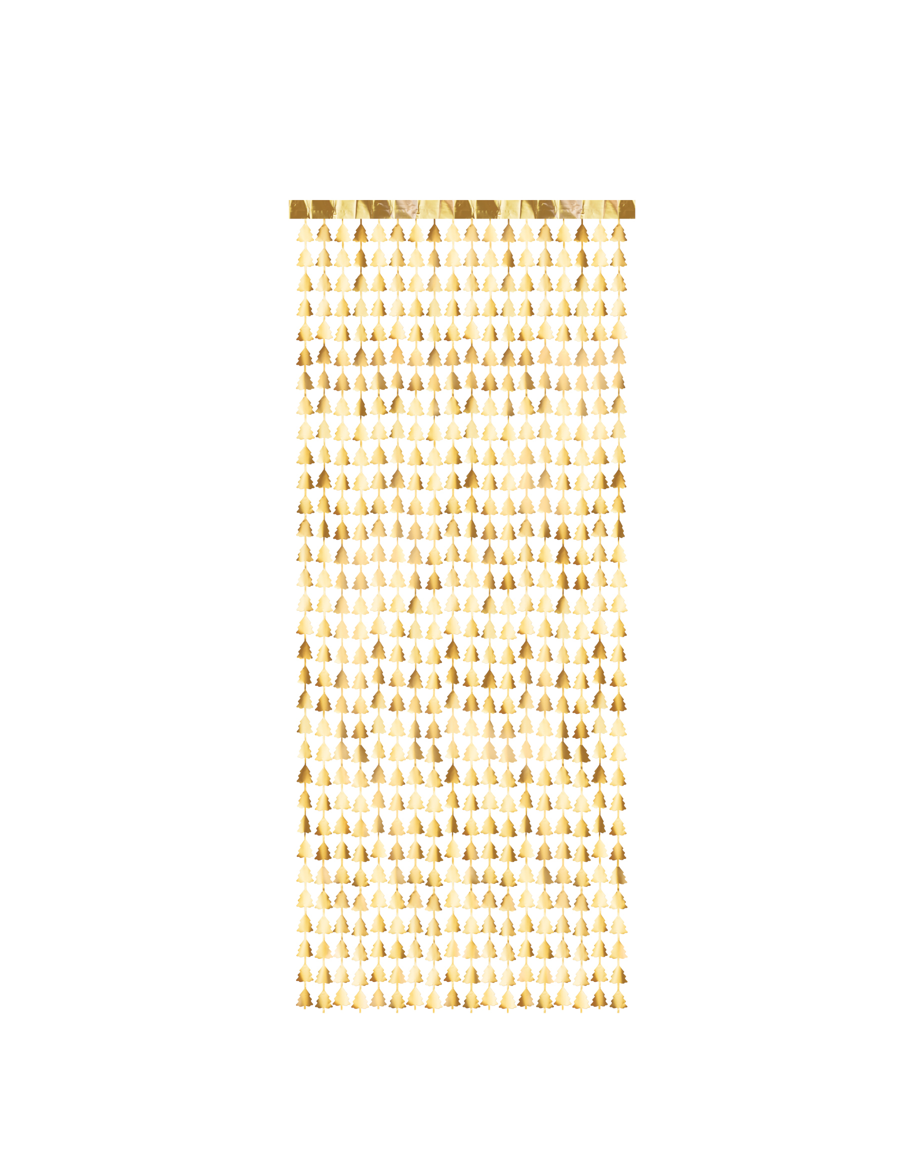 Rideau de fils scintillant sapins dorés 100 x 245 cm