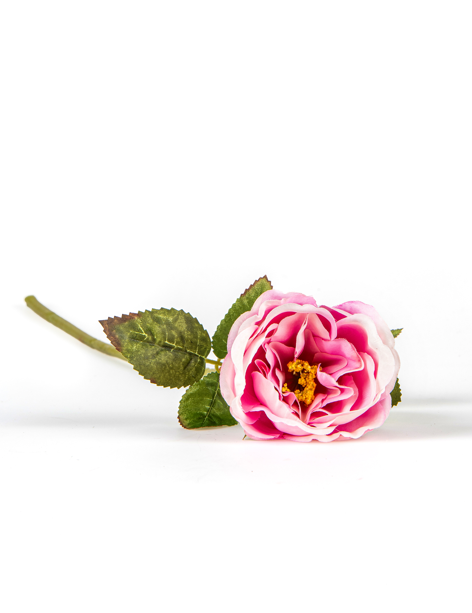 Rose artificielle rose sur tige 42 cm