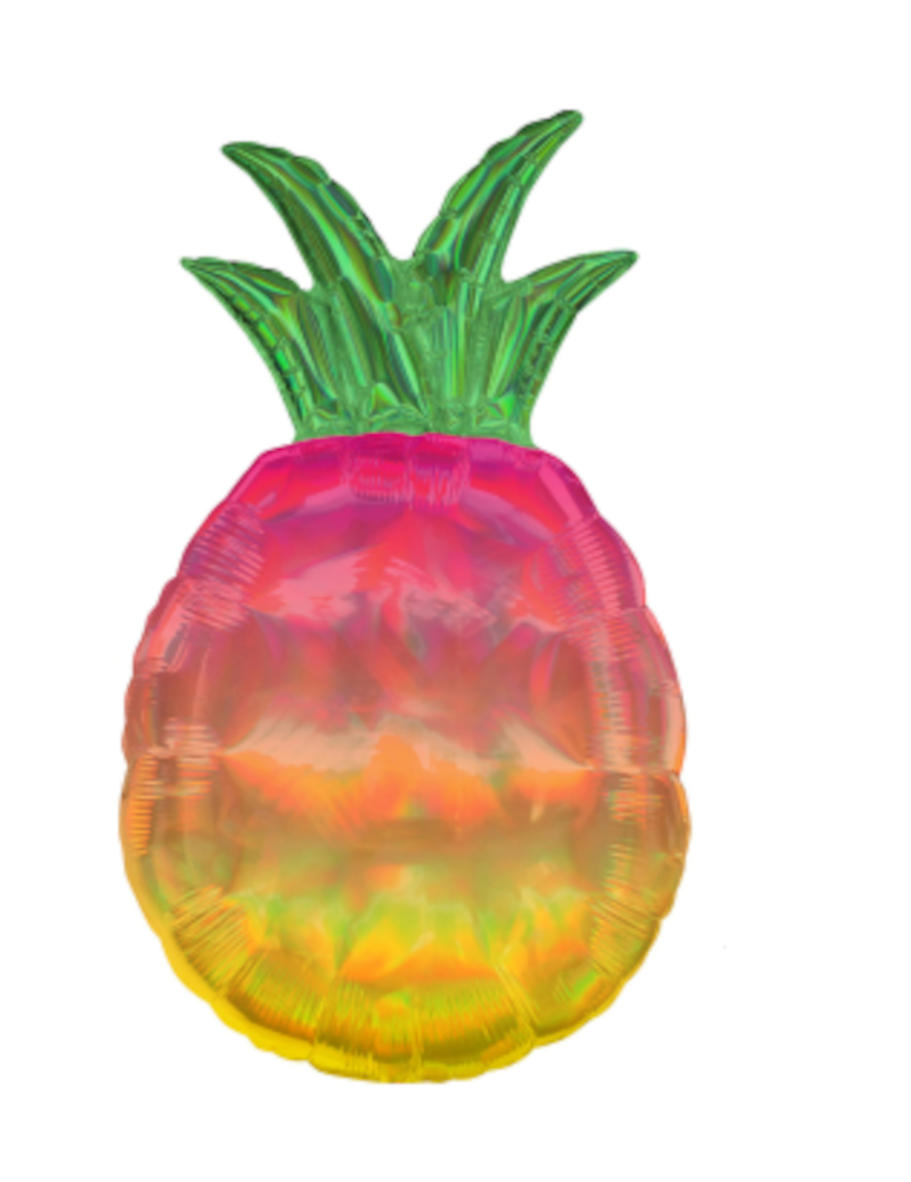 Ballon géant en aluminium iridescent ananas 43 x 78 cm