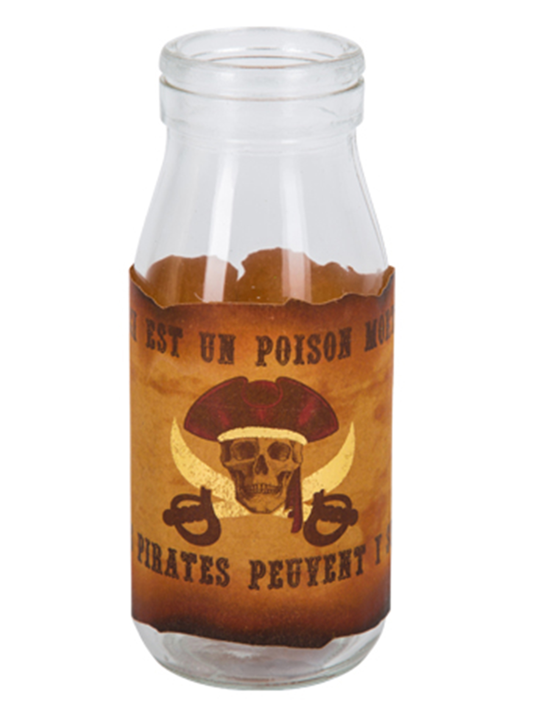 8 Etiquettes adhésives pour bouteilles pirates 19,5 x 8 cm