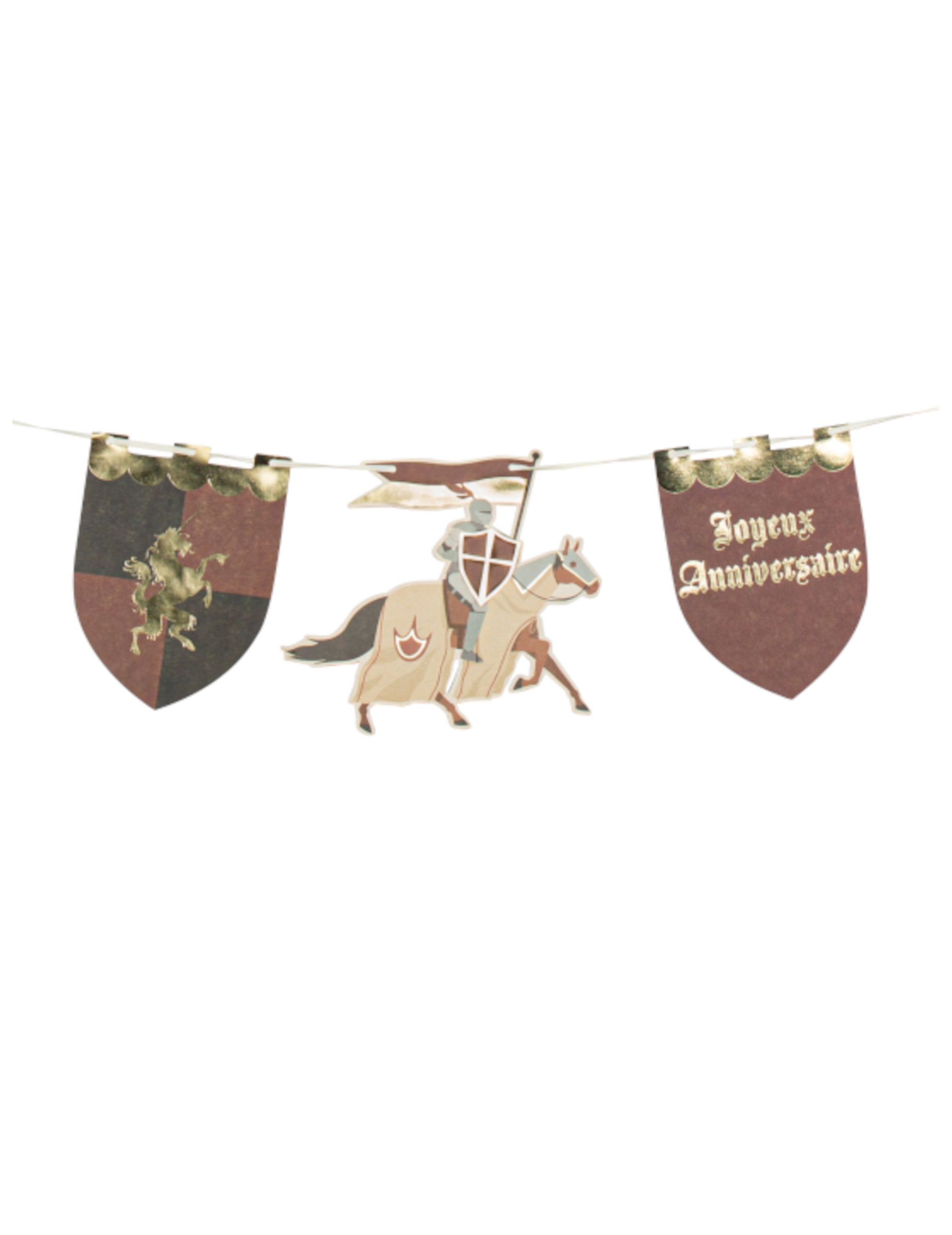 Guirlande 11 fanions chevaliers 2 m