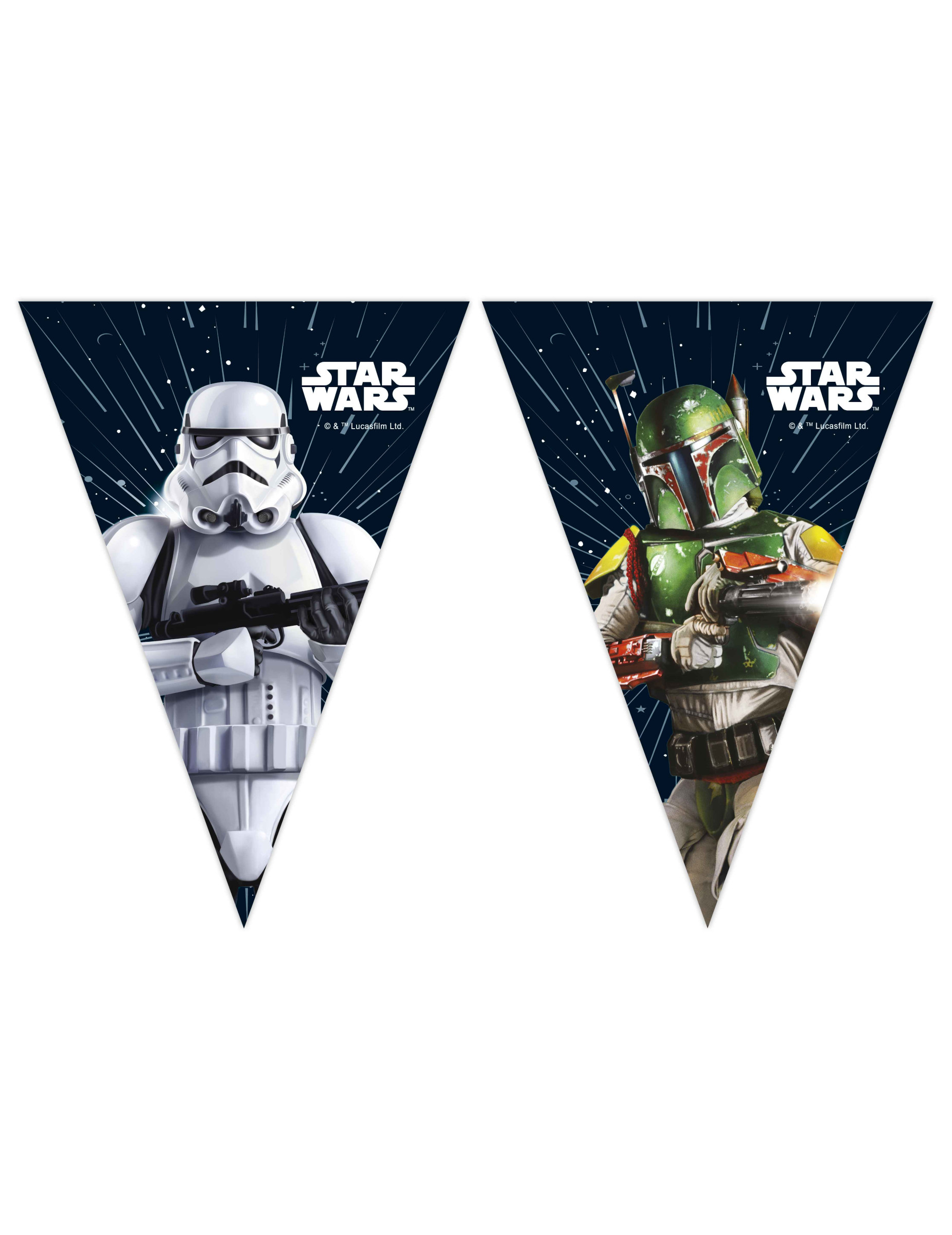 Guirlande fanions en papier Star Wars Galaxy 2,3 m