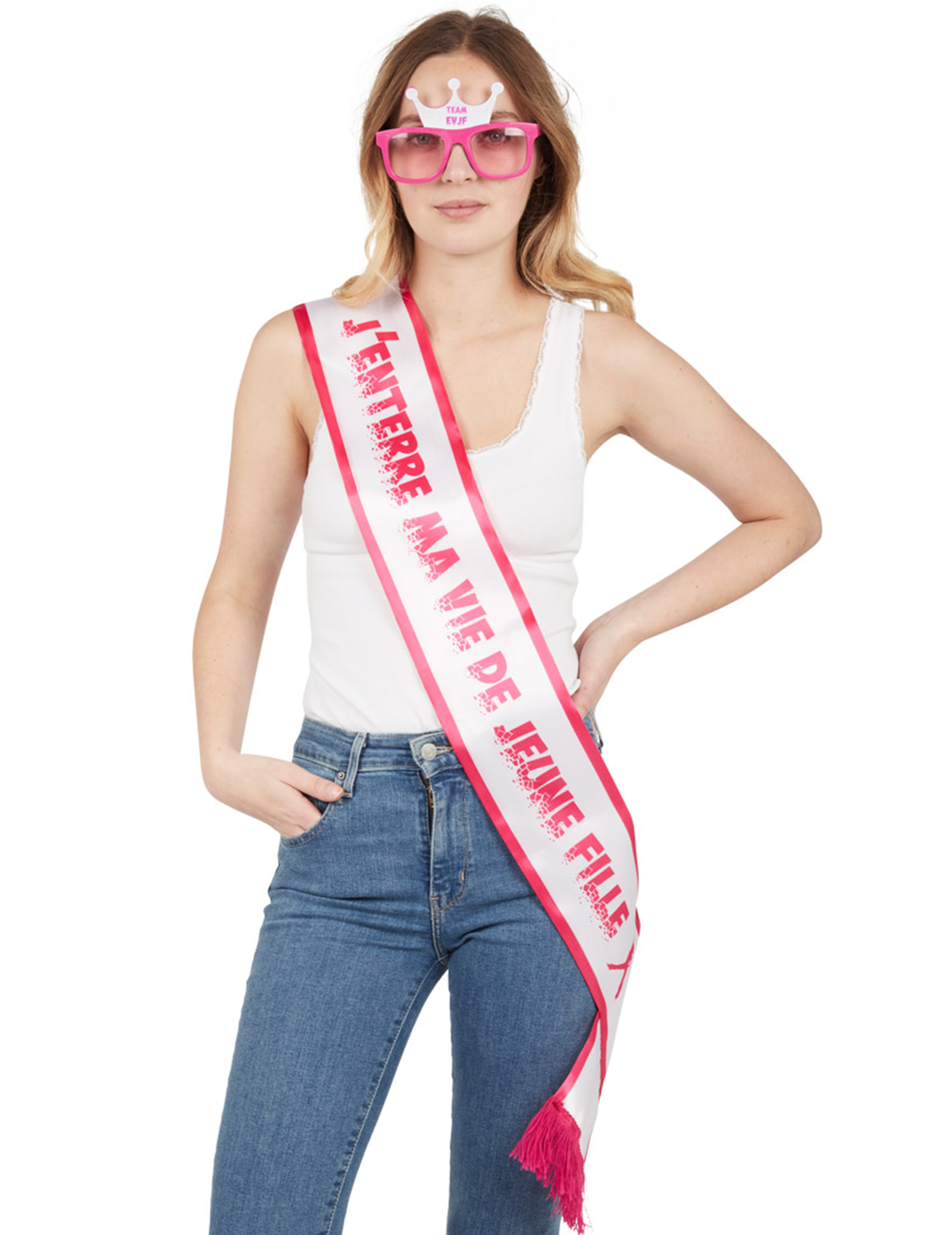 Echarpe rose J'enterre ma vie de jeune fille