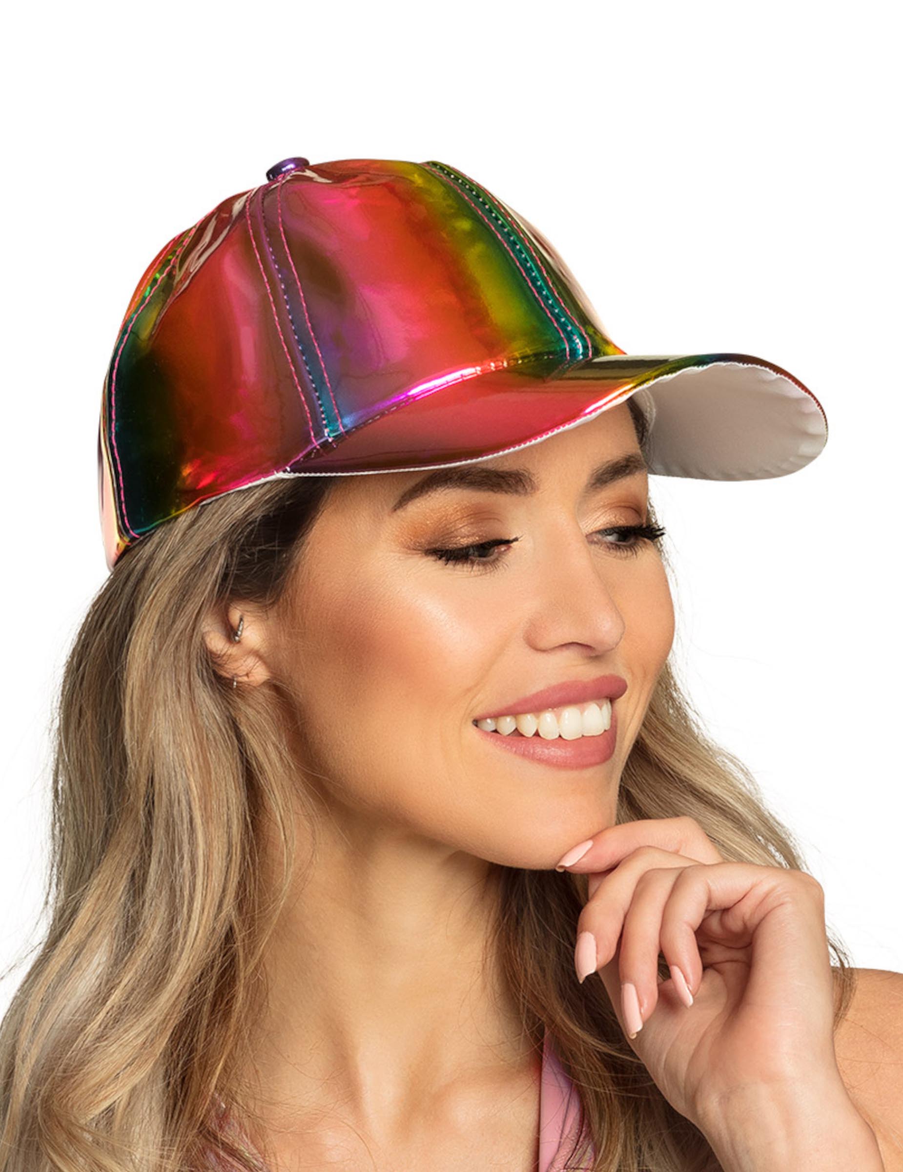Casquette multicolore iridescente adulte