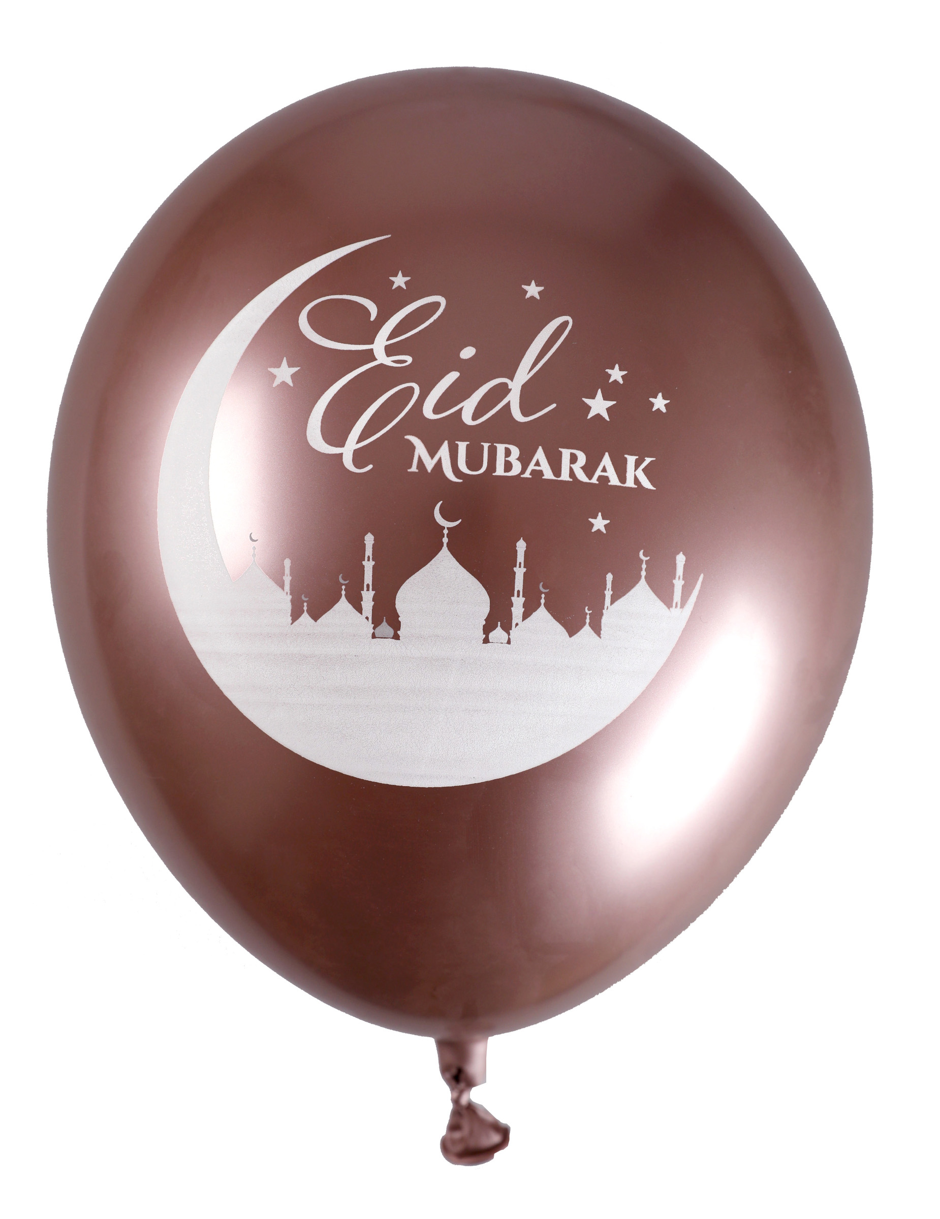 6 ballons en latex eid mubarak rose gold 30 cm déco fête