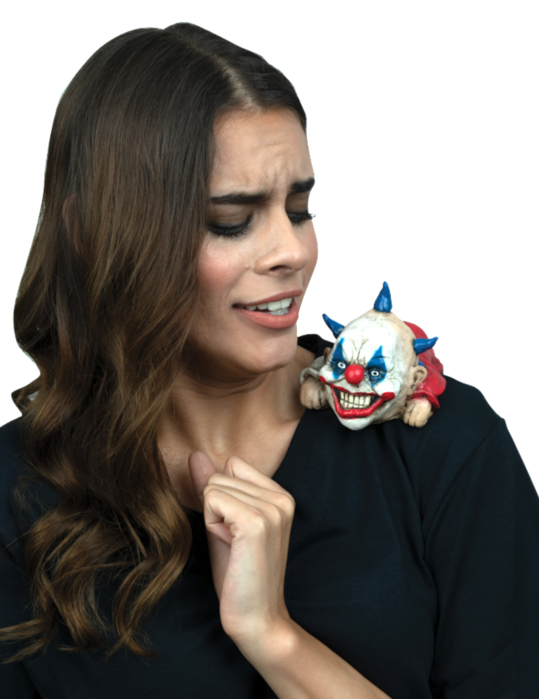 Petit clown maléfique d'épaule luxe adulte