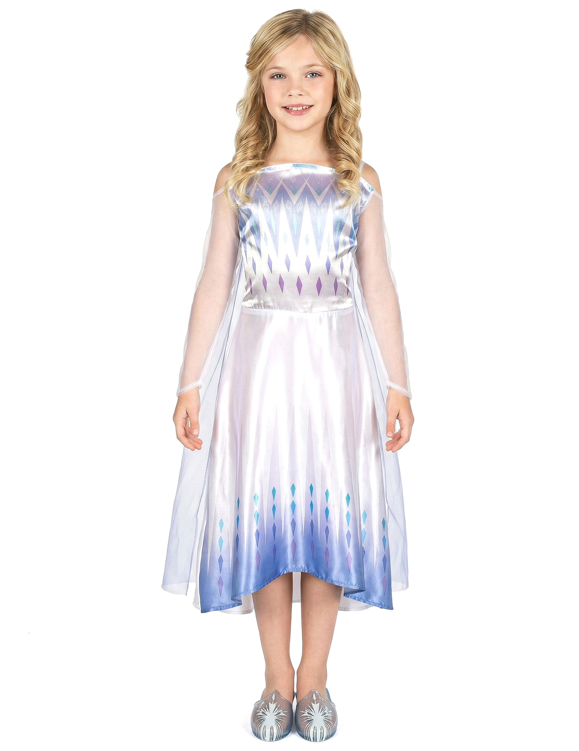 Déguisement classique blanc Elsa la reine des neiges 2 fille